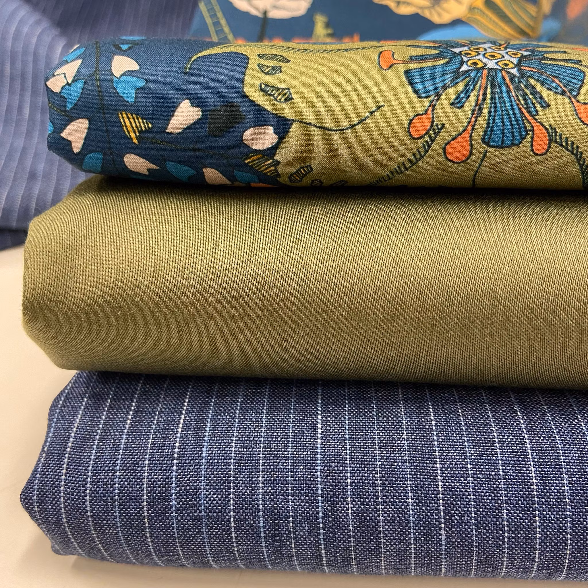 Linne Jeansblått kritstreck