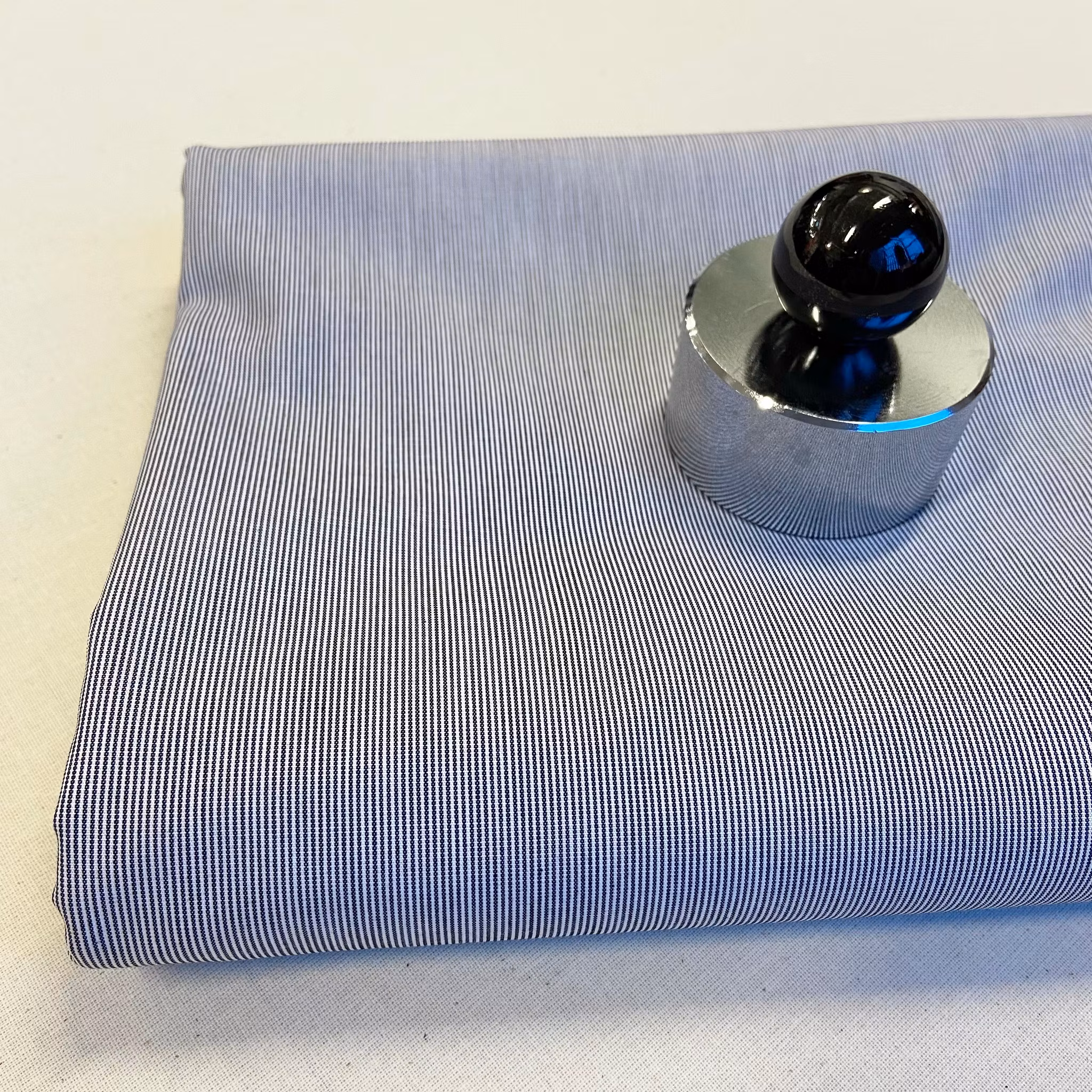 Bomull Svart/Vit Smalrandig