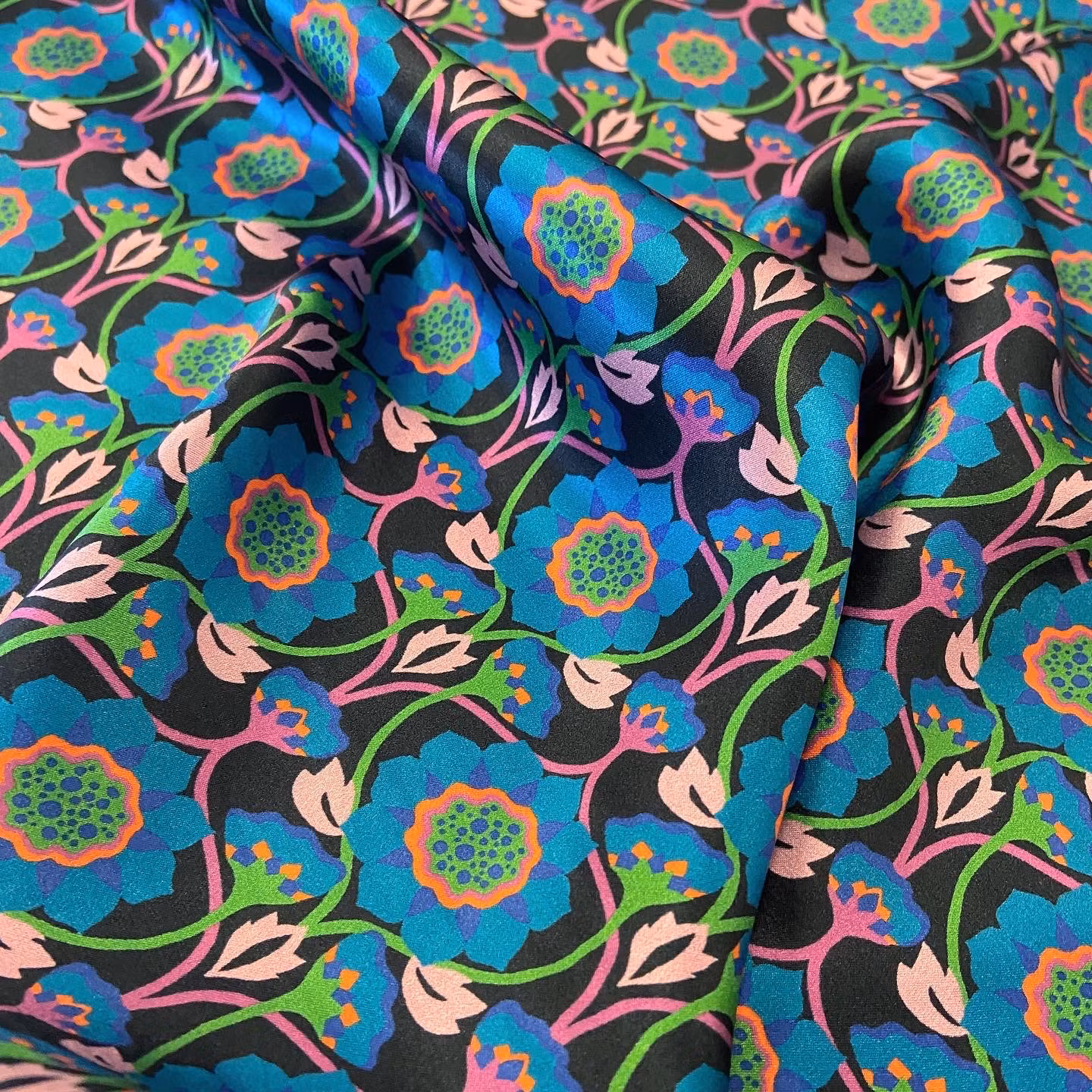Libertytyg Silk Satin - Revival Turkos