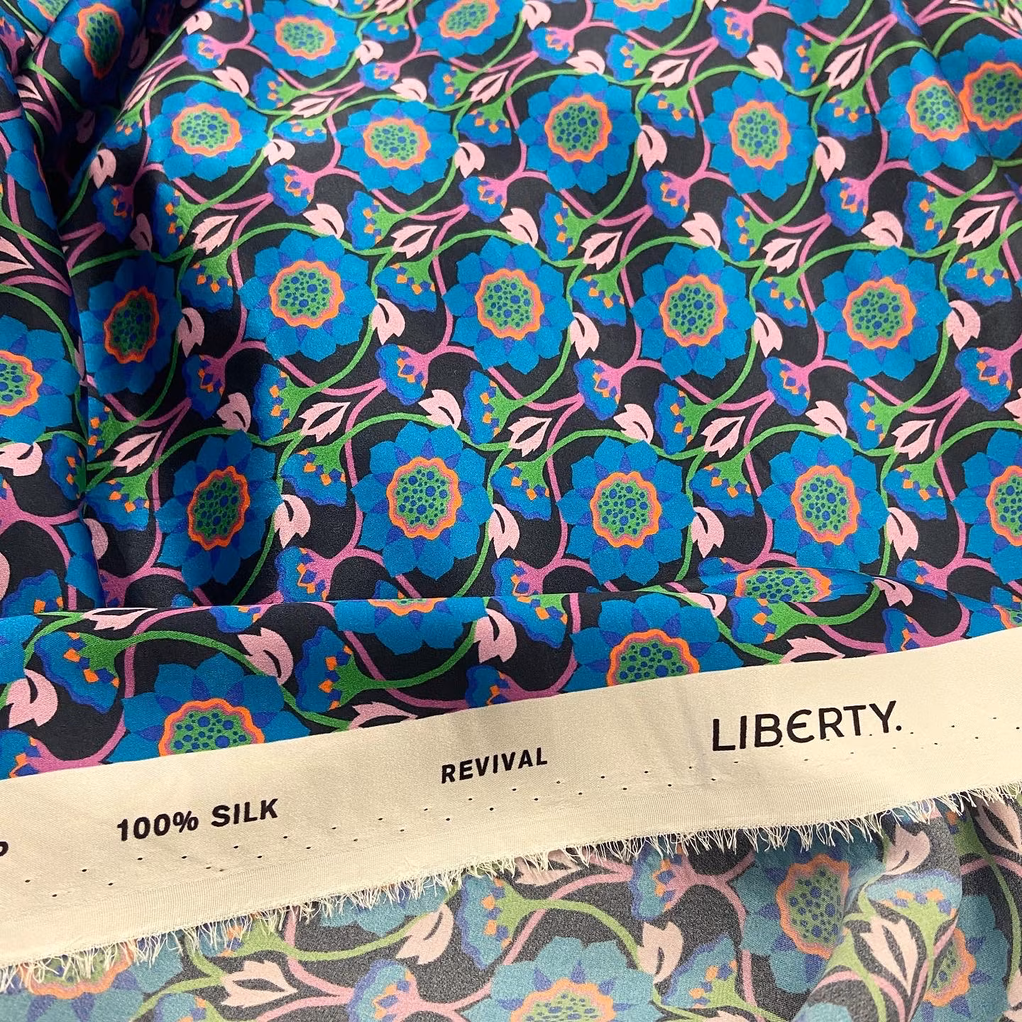 Libertytyg Silk Satin - Revival Turkos