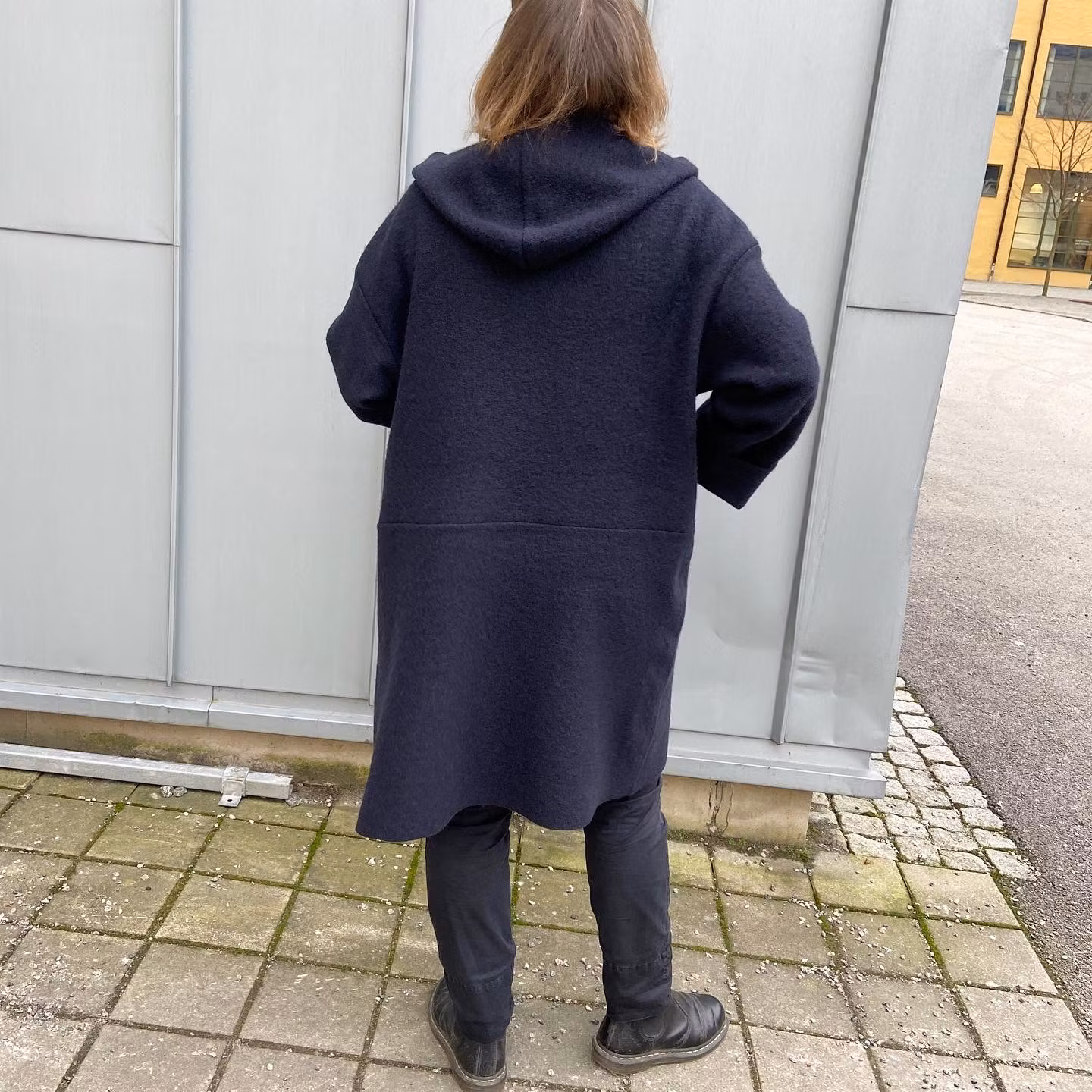 Ullfrotté Marinblå