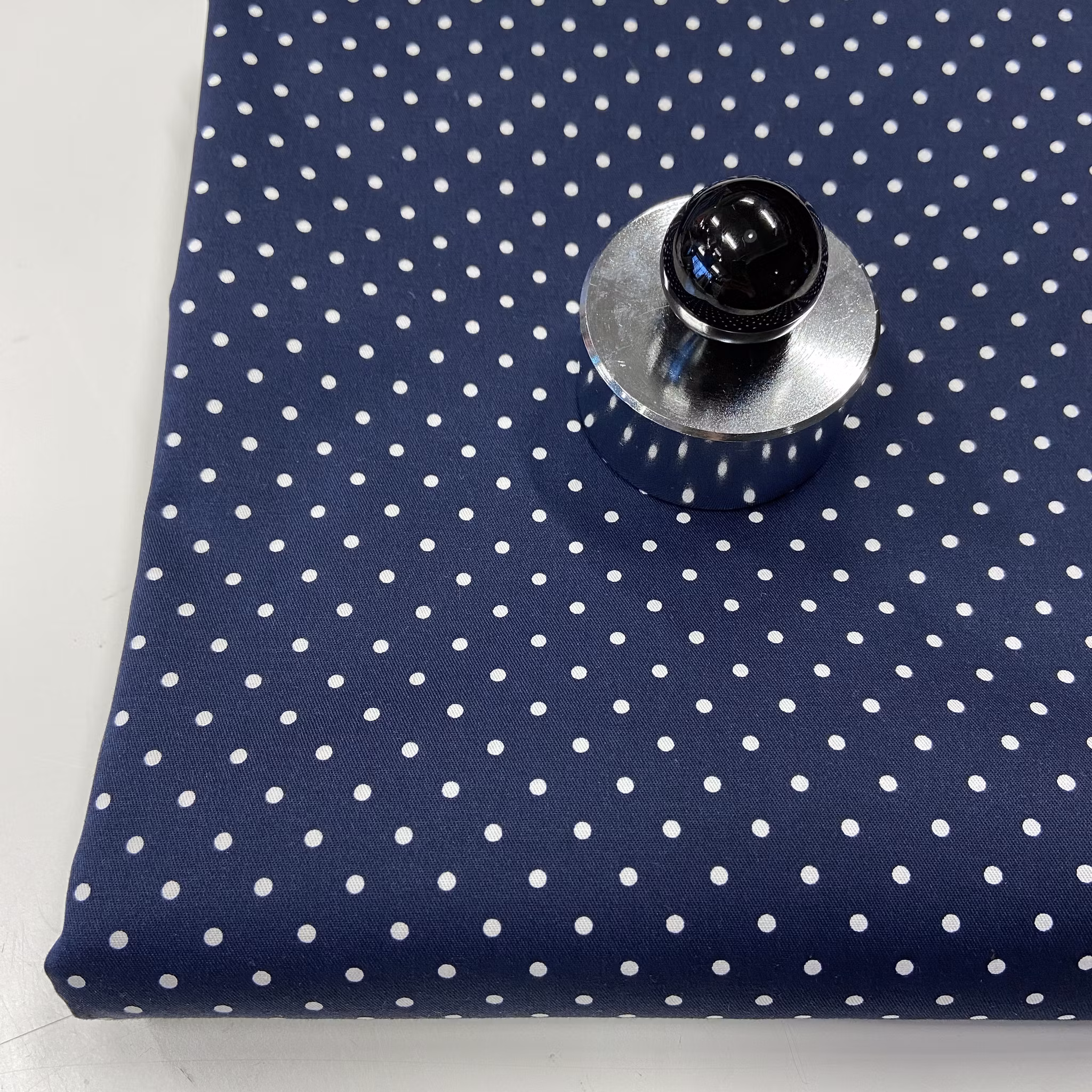 Bomull/Elastan Marin/Vit småprickig