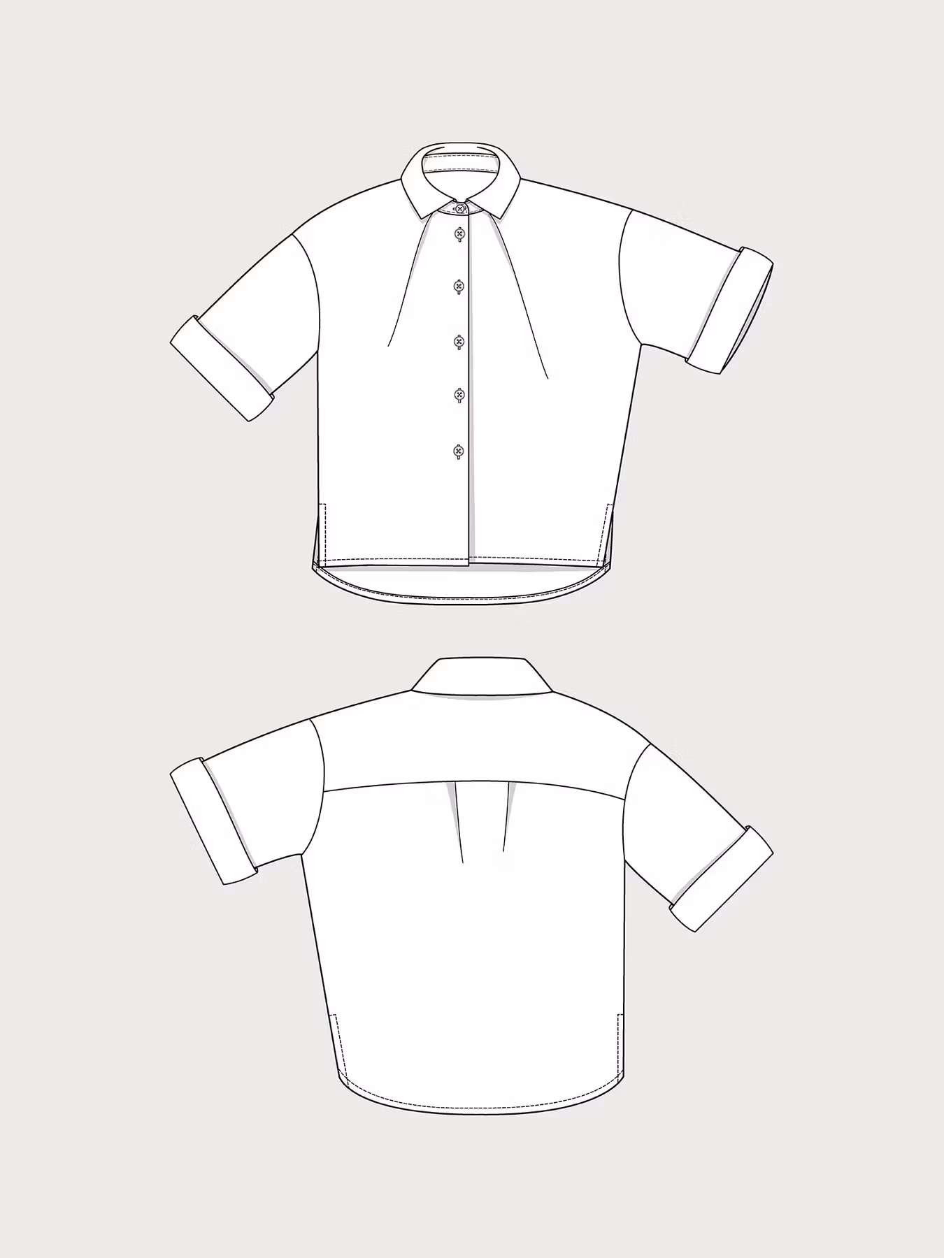 Front Pleat Shirt (XS-L)
