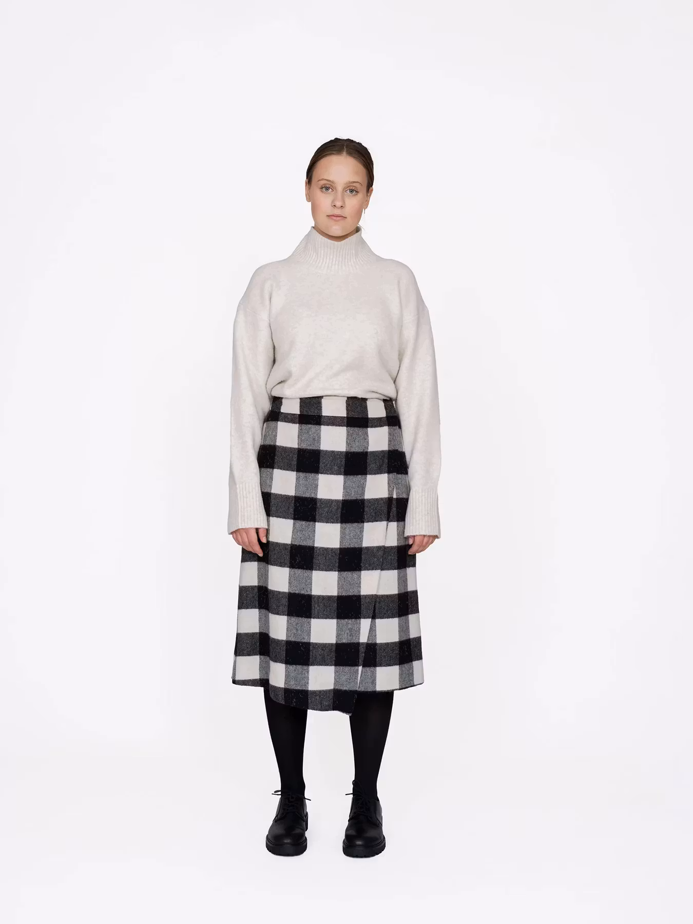 Asymmetric midi skirt (XS-L)