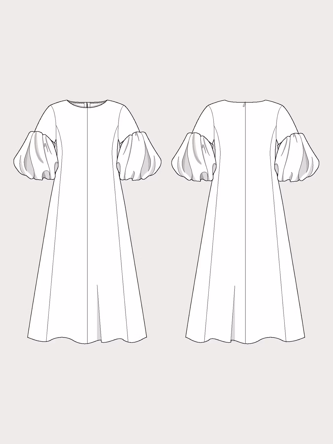 Balloon Sleeve Dress (XS-L)