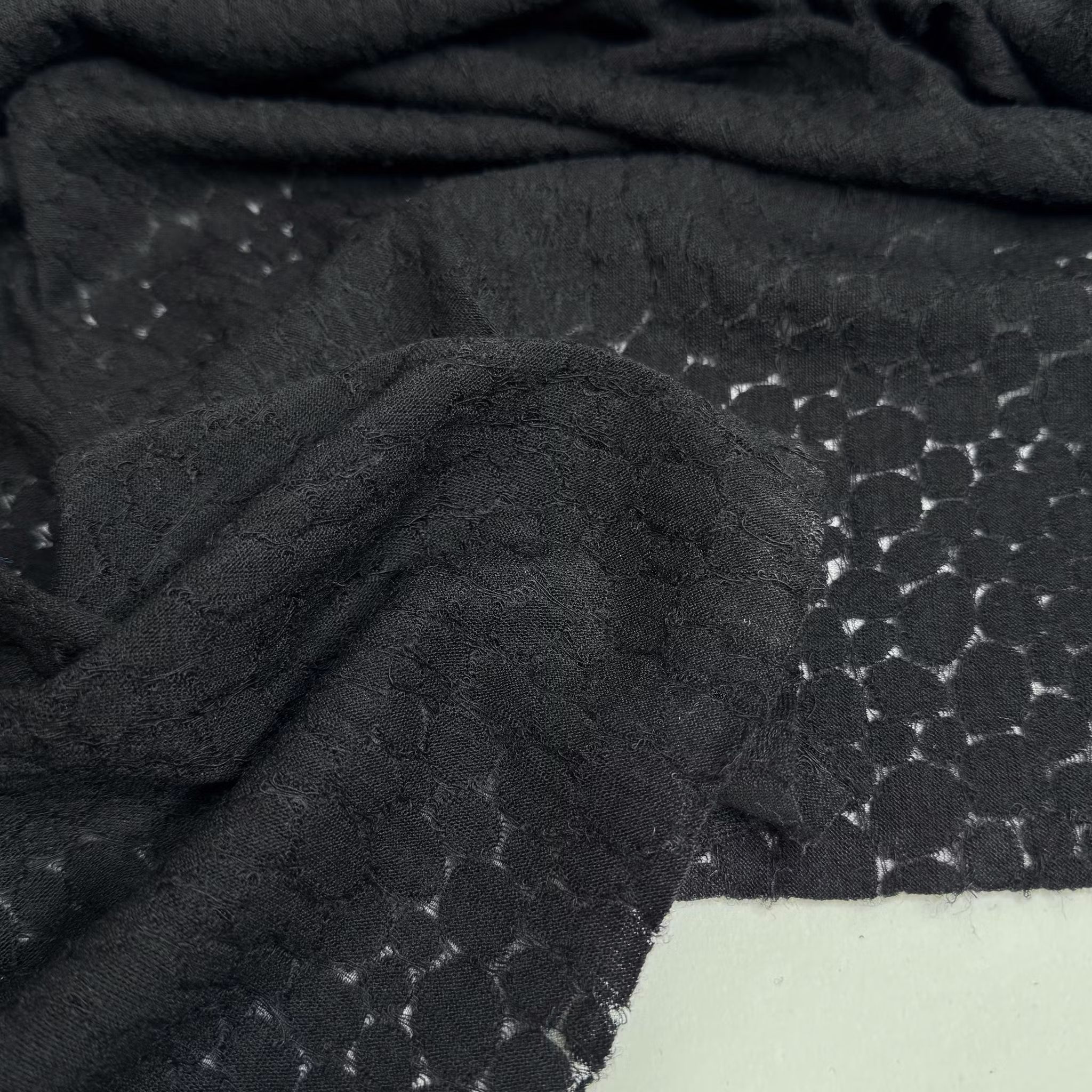 Ulljersey svart genombruten Gucc*