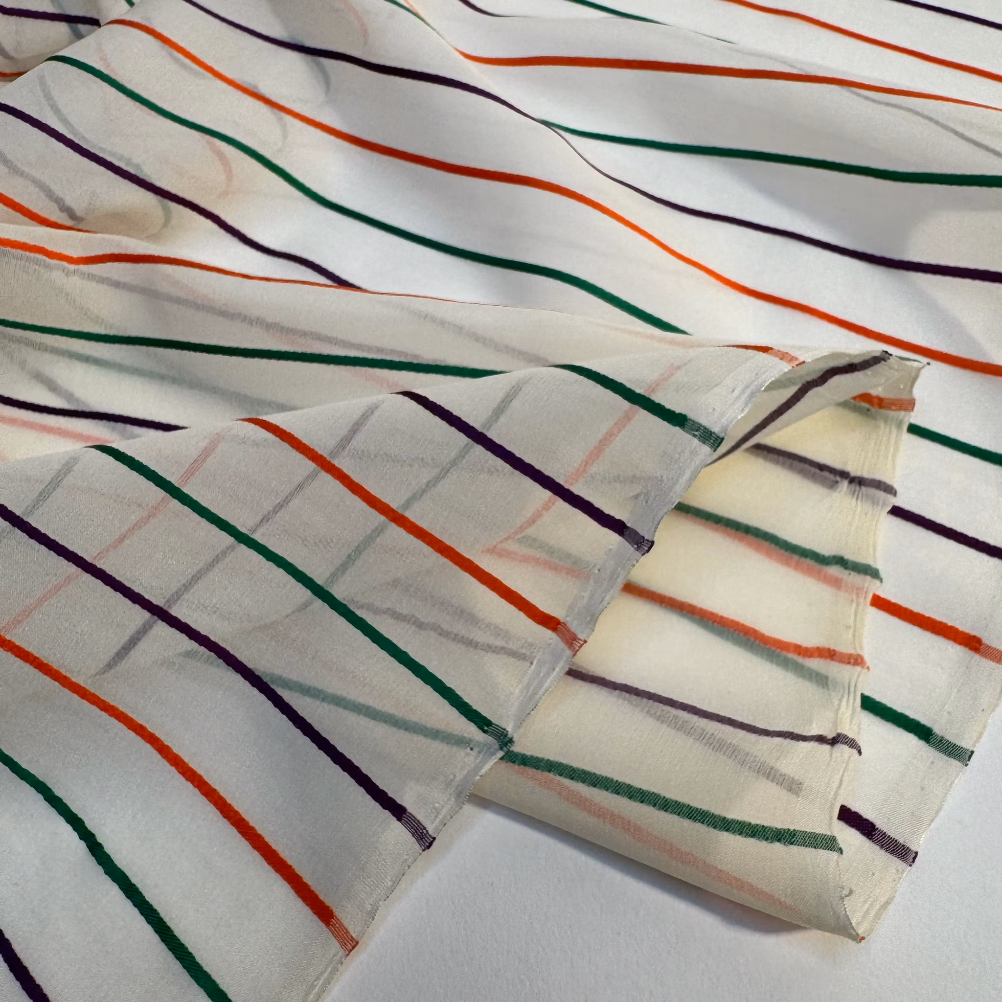Sidenorganza randig