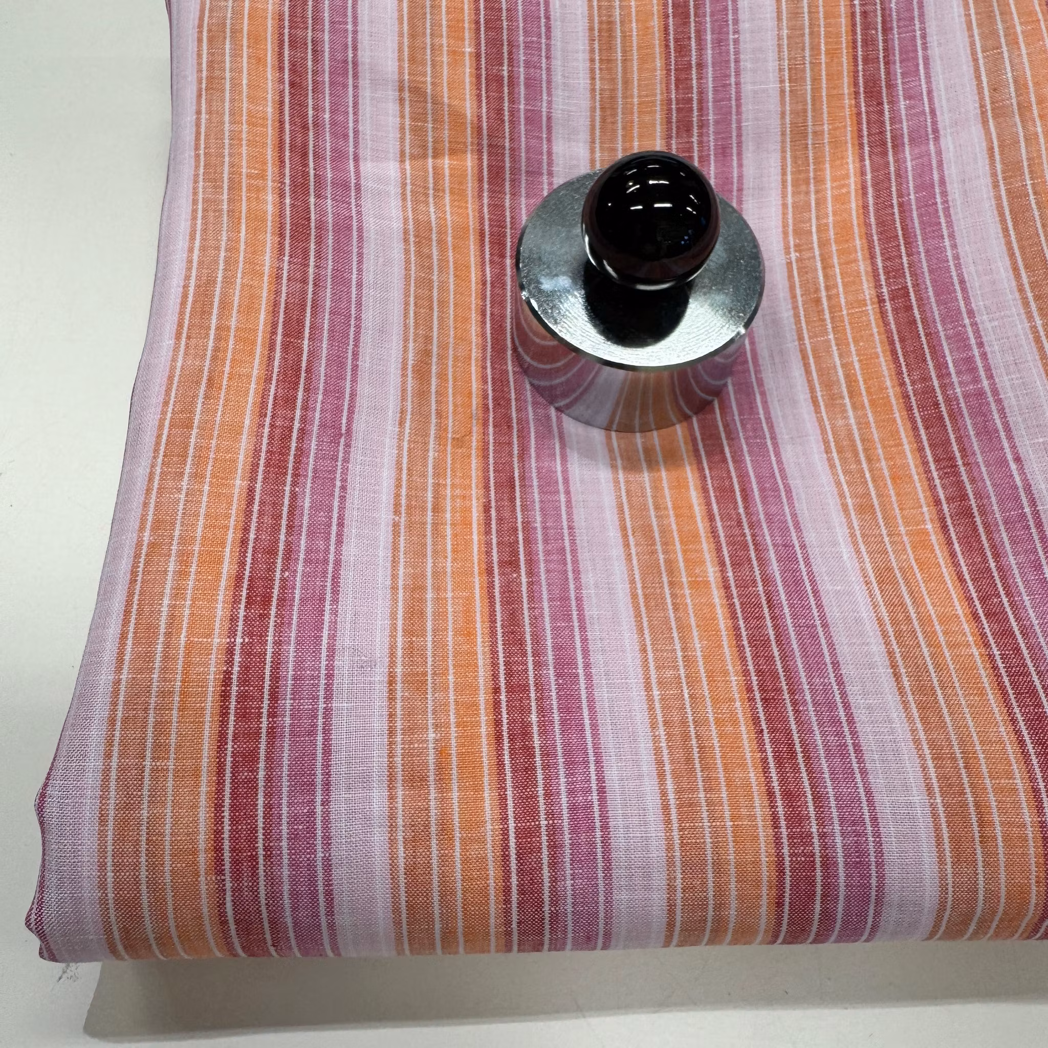Linne orange/rosa randig Paul S