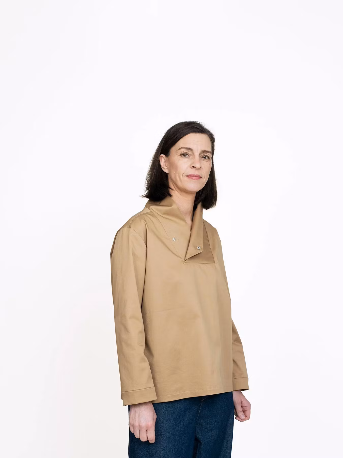 Wrap collar shirt (XS-L)
