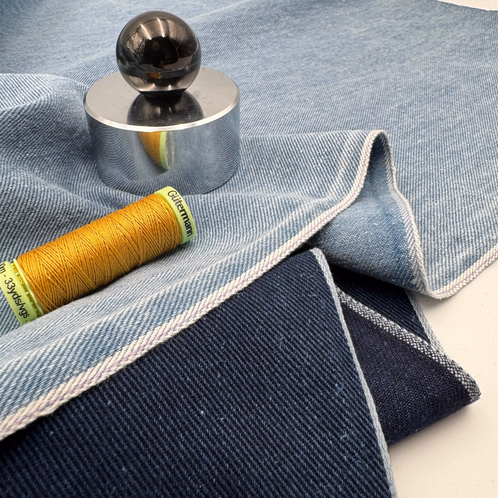 Selvedge ekodenim mörk indigo Pangai*