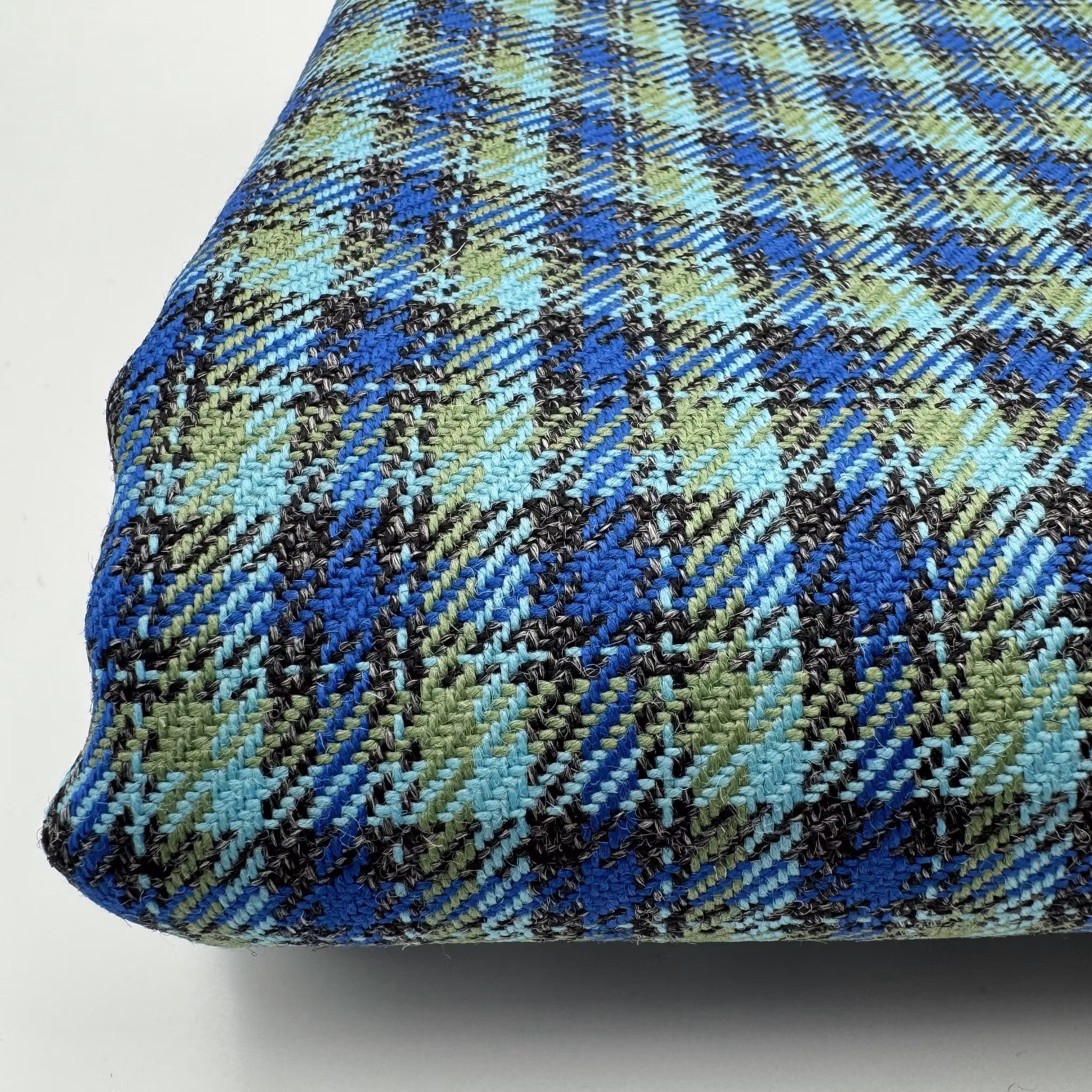 Ull Blå/grön rutig Balenciag*