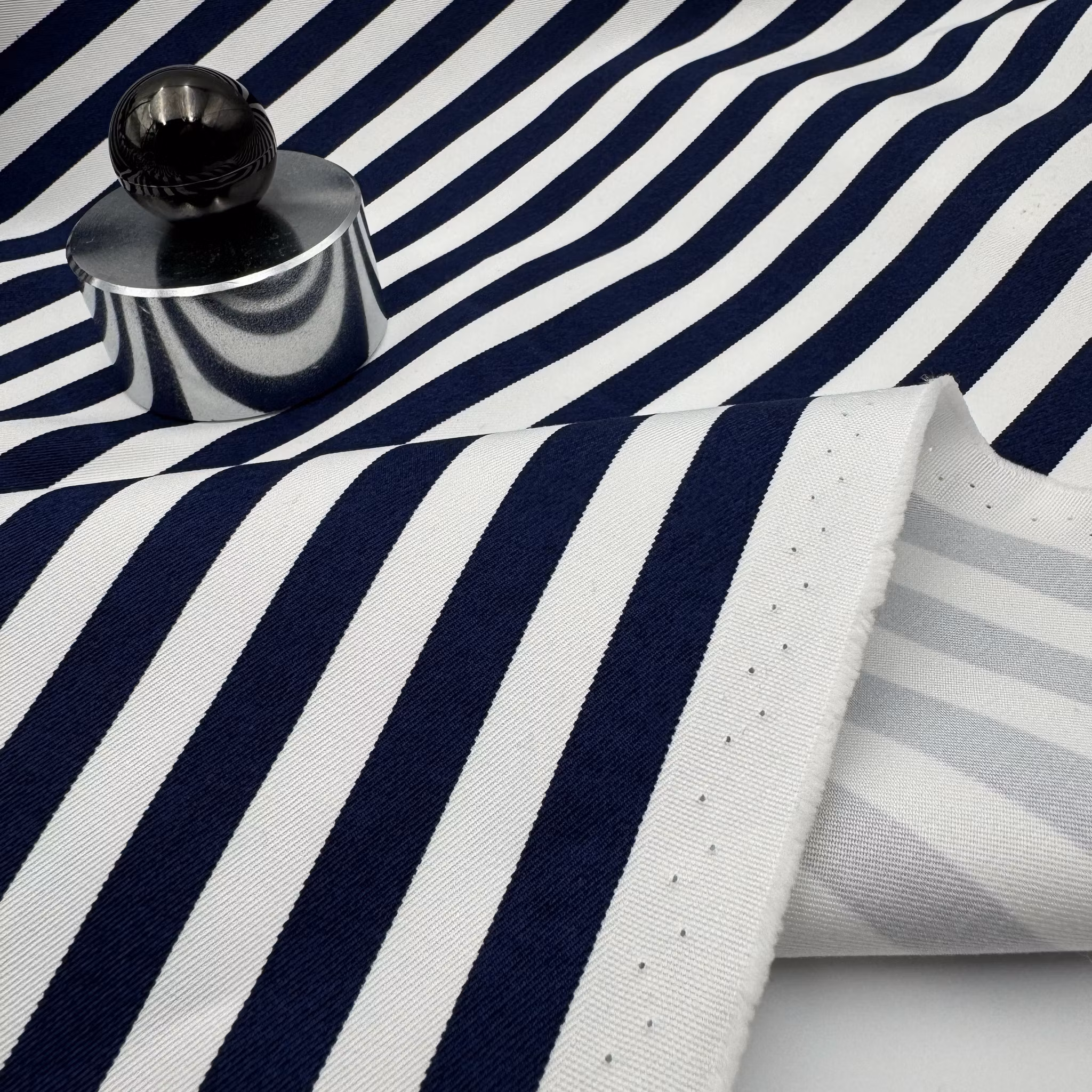 Bomull marin/vit chinos