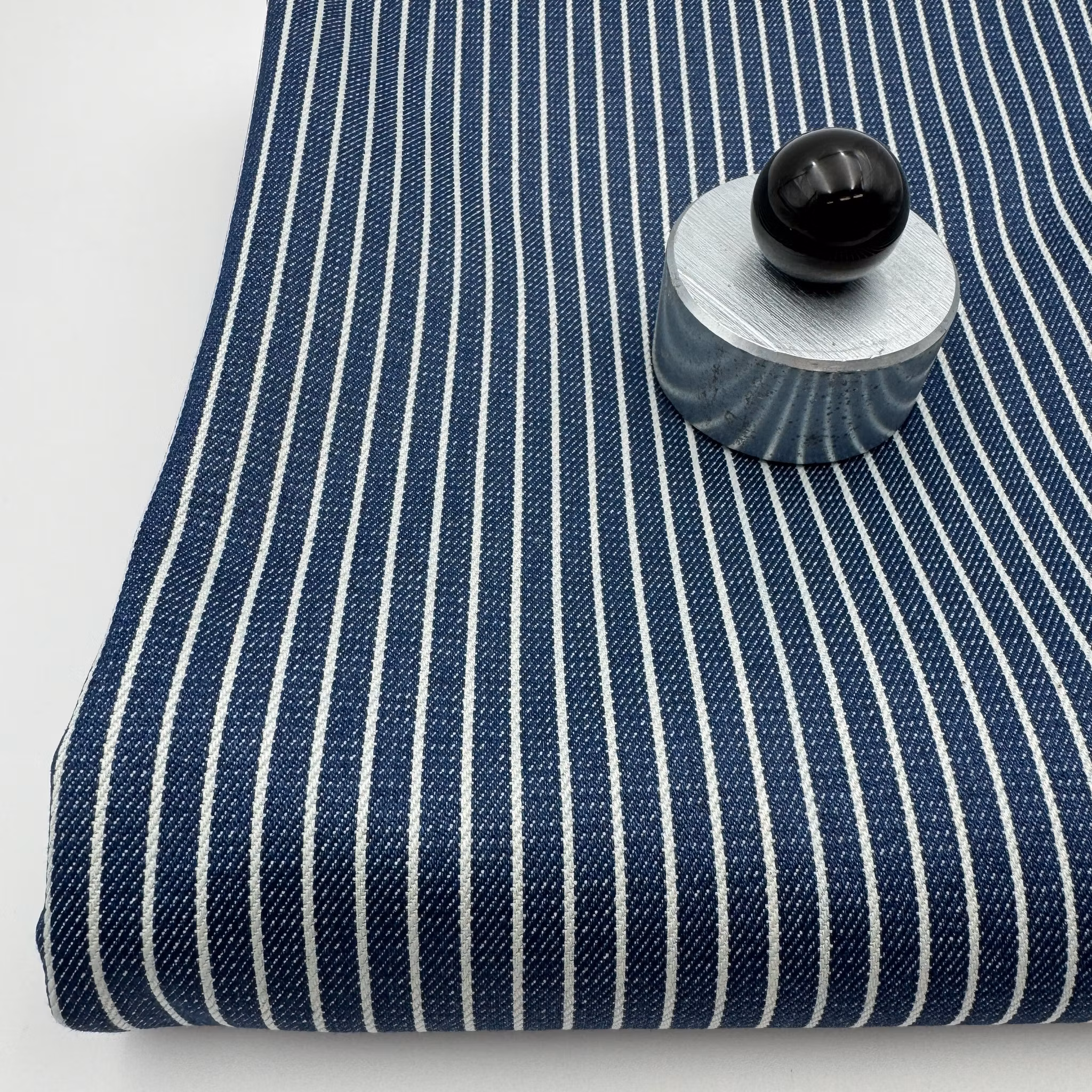 PANGERBJUDANDE 3M - randig denim blå