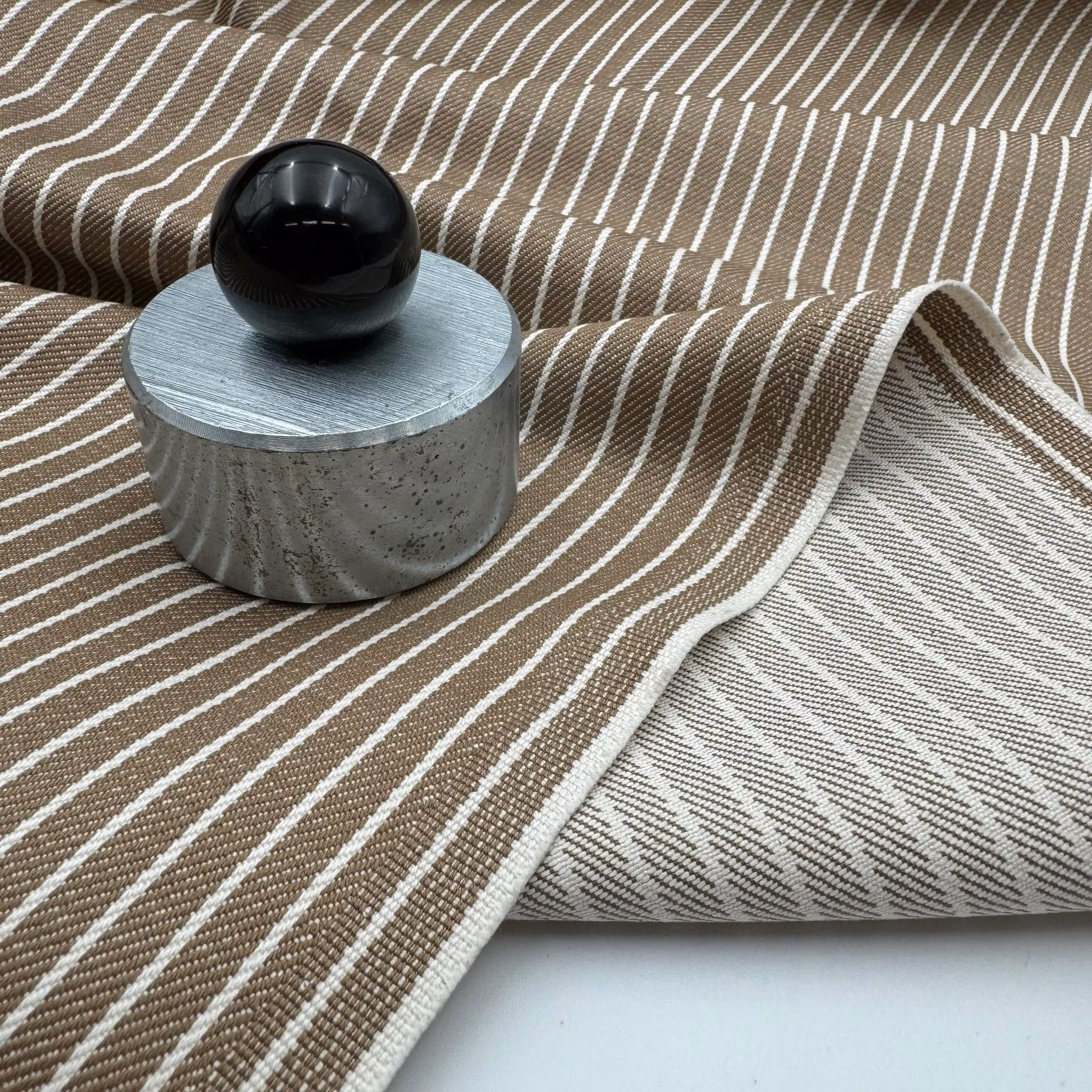 PANGERBJUDANDE 3M - randig denim beige