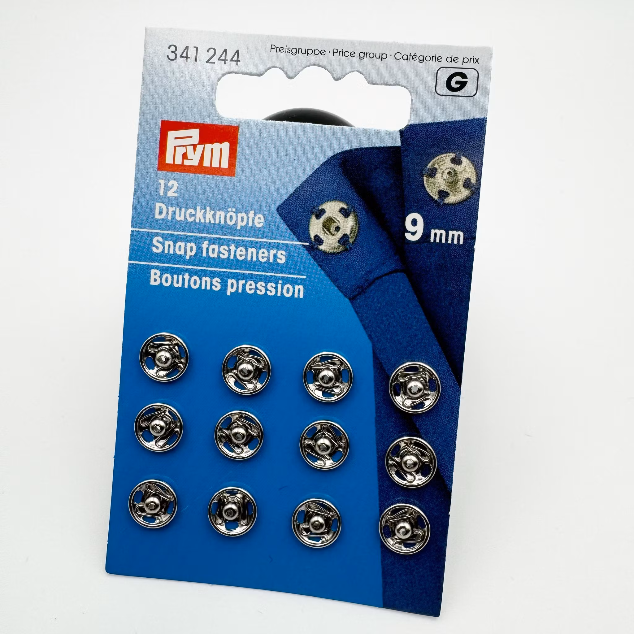 Tryckknappar silver 9mm