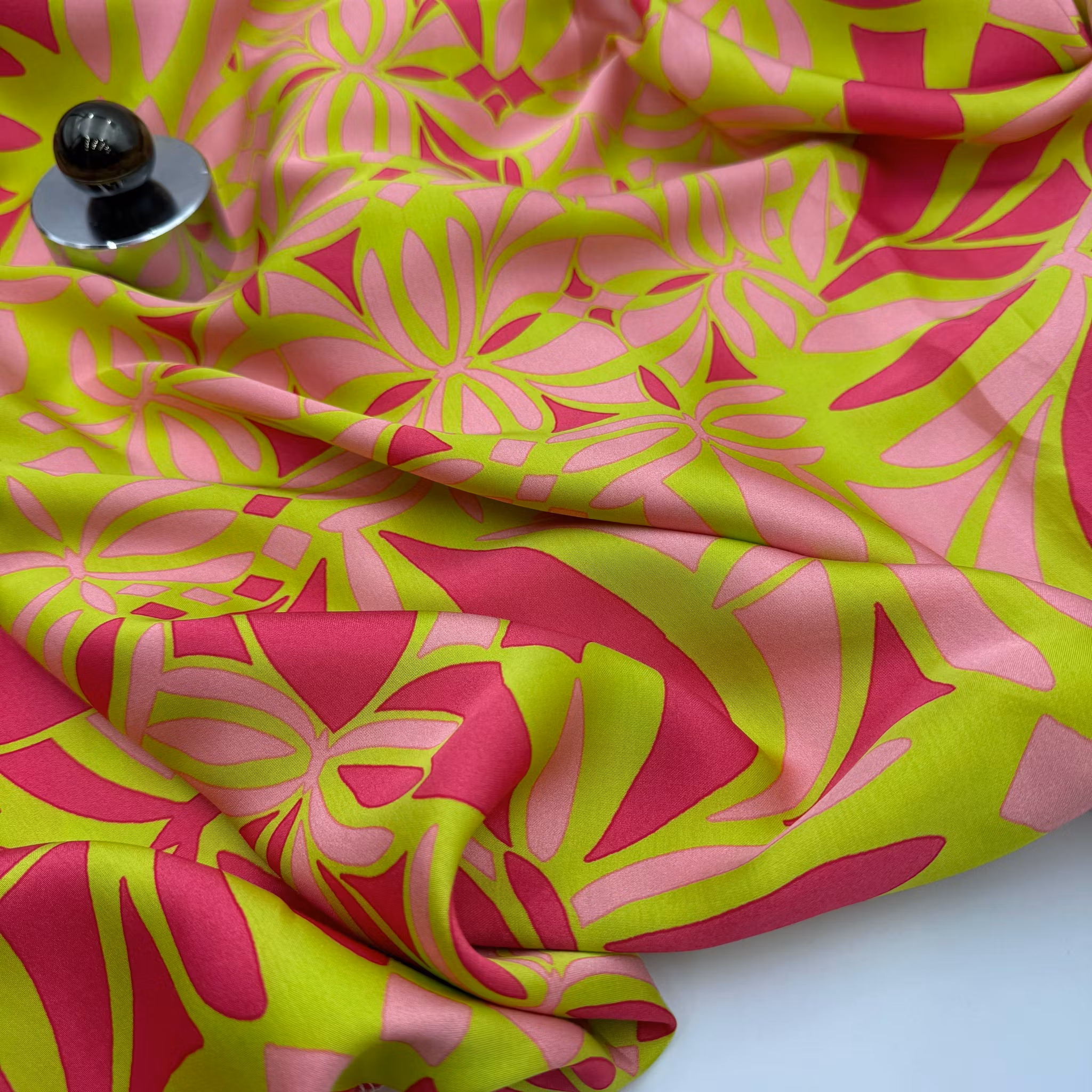 Viskossatin lime/rosa