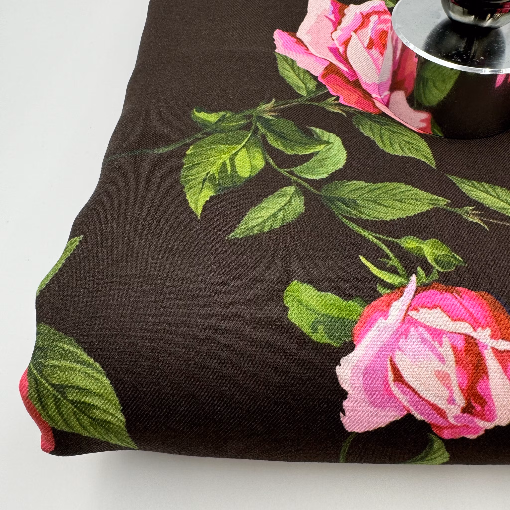 Viskostwill brun botten rosa ros