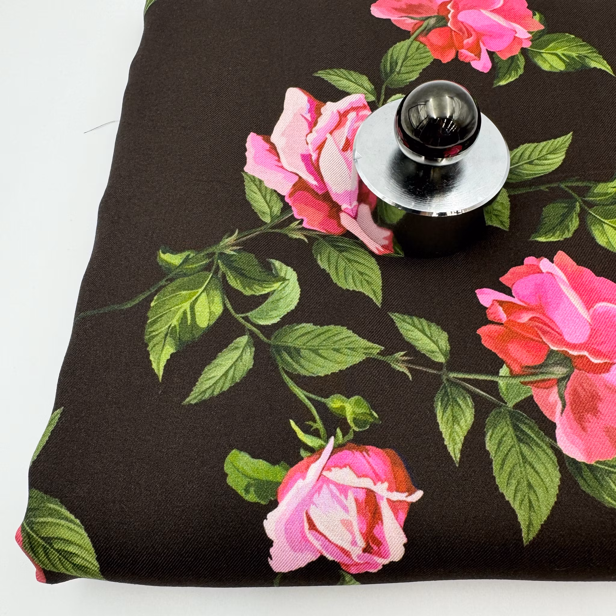 Viskostwill brun botten rosa ros