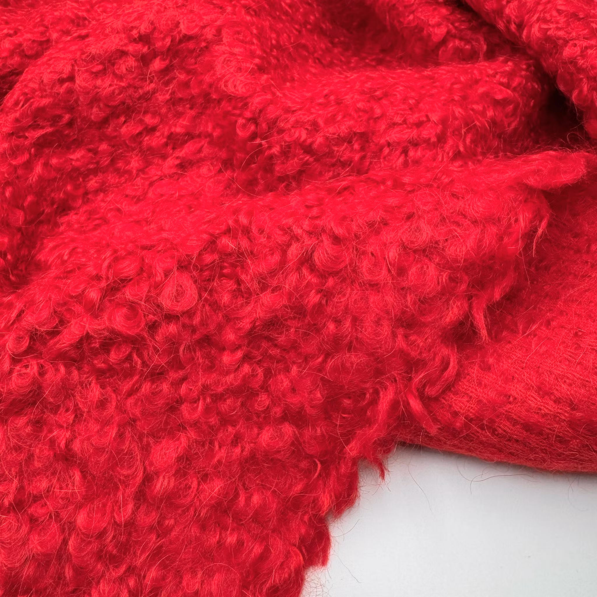 3m ull/alpacka röd bouclé