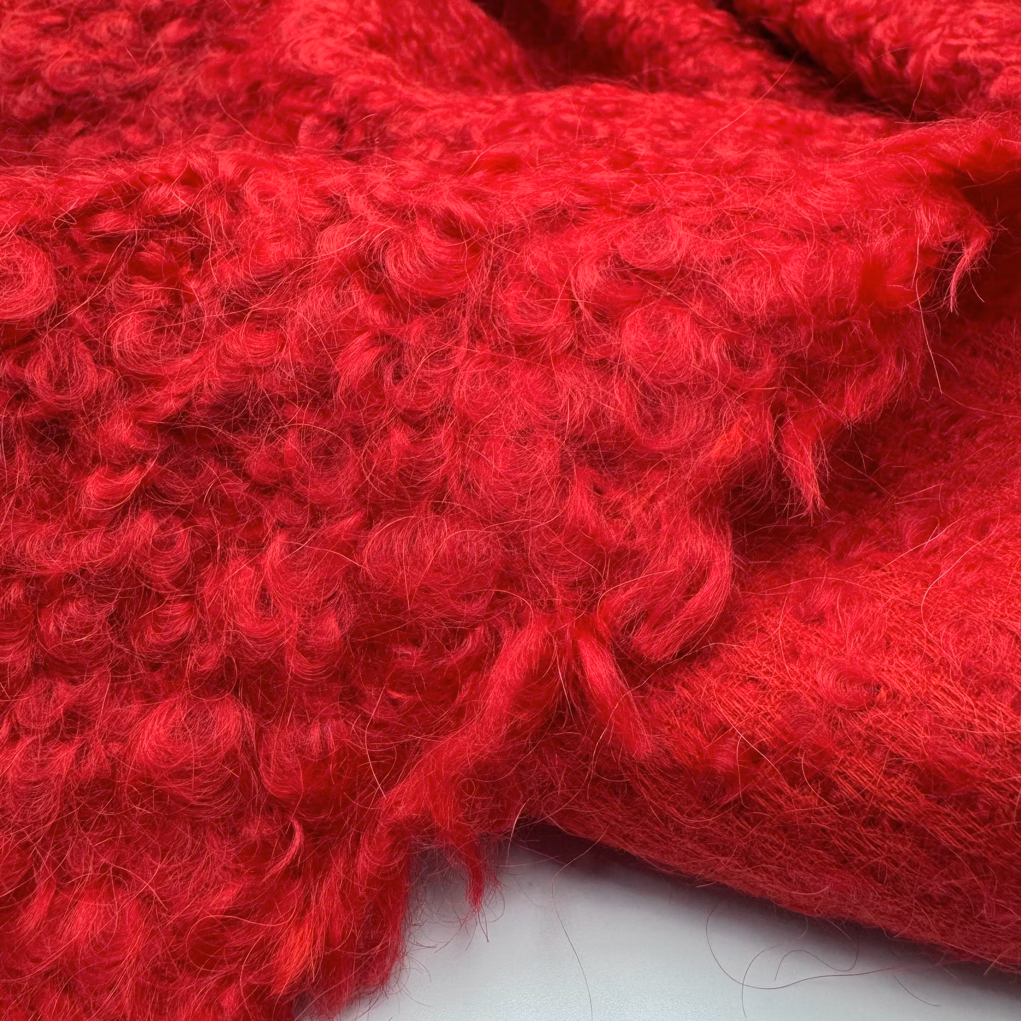 3m ull/alpacka röd bouclé