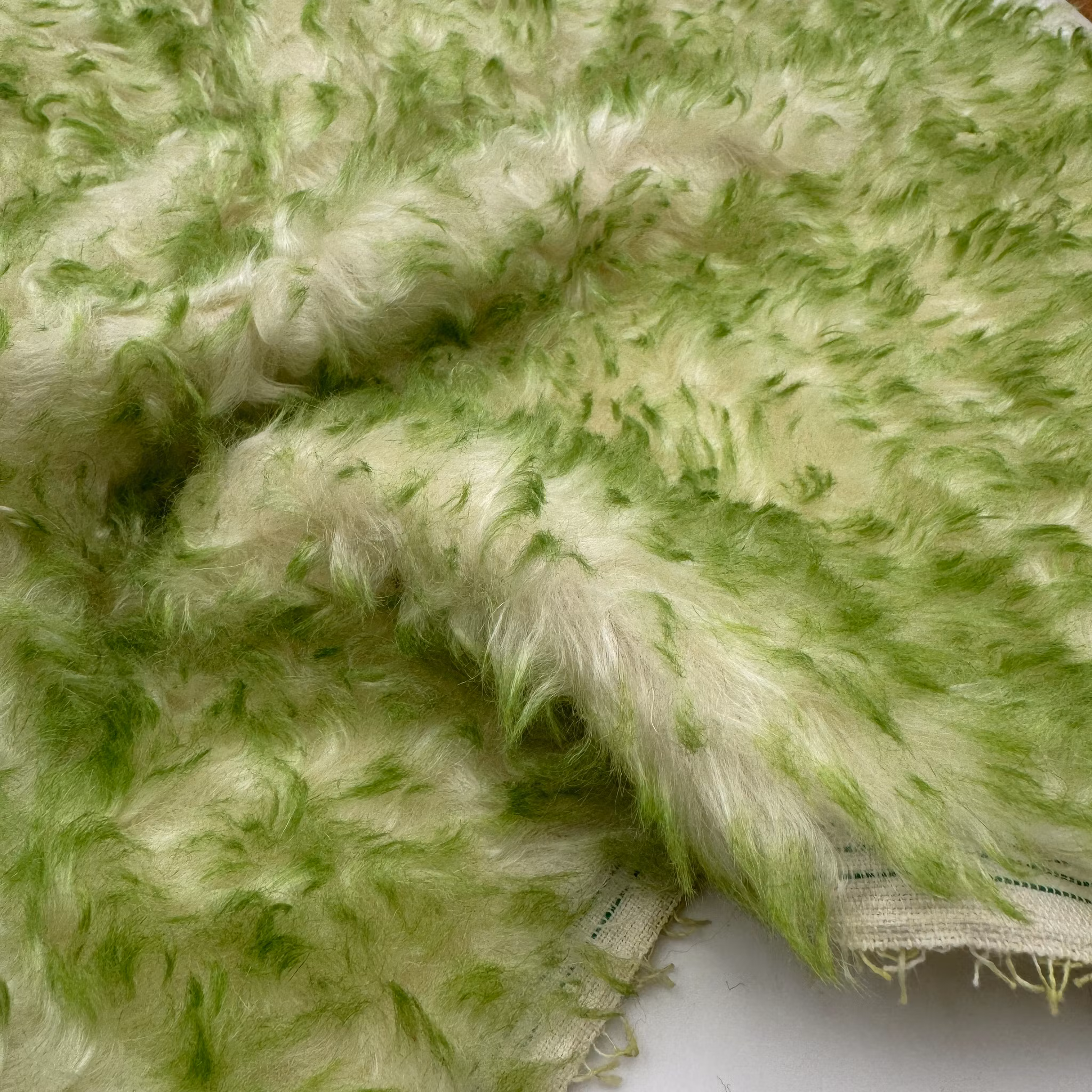 Fuskpäls ull grön/vit Valentin*