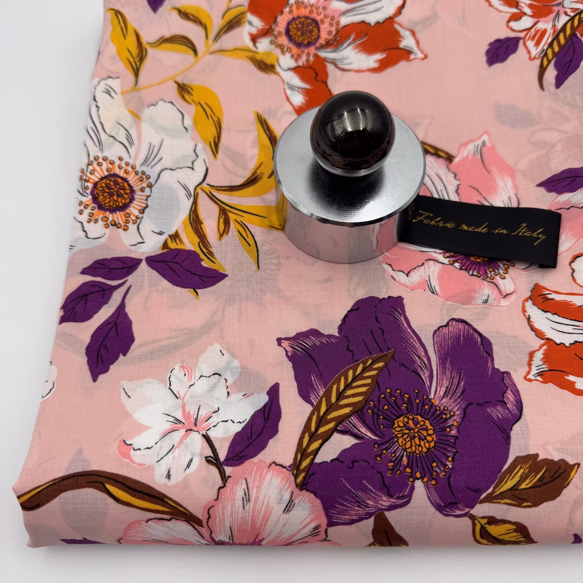 Bomull storblommig rosa Max M