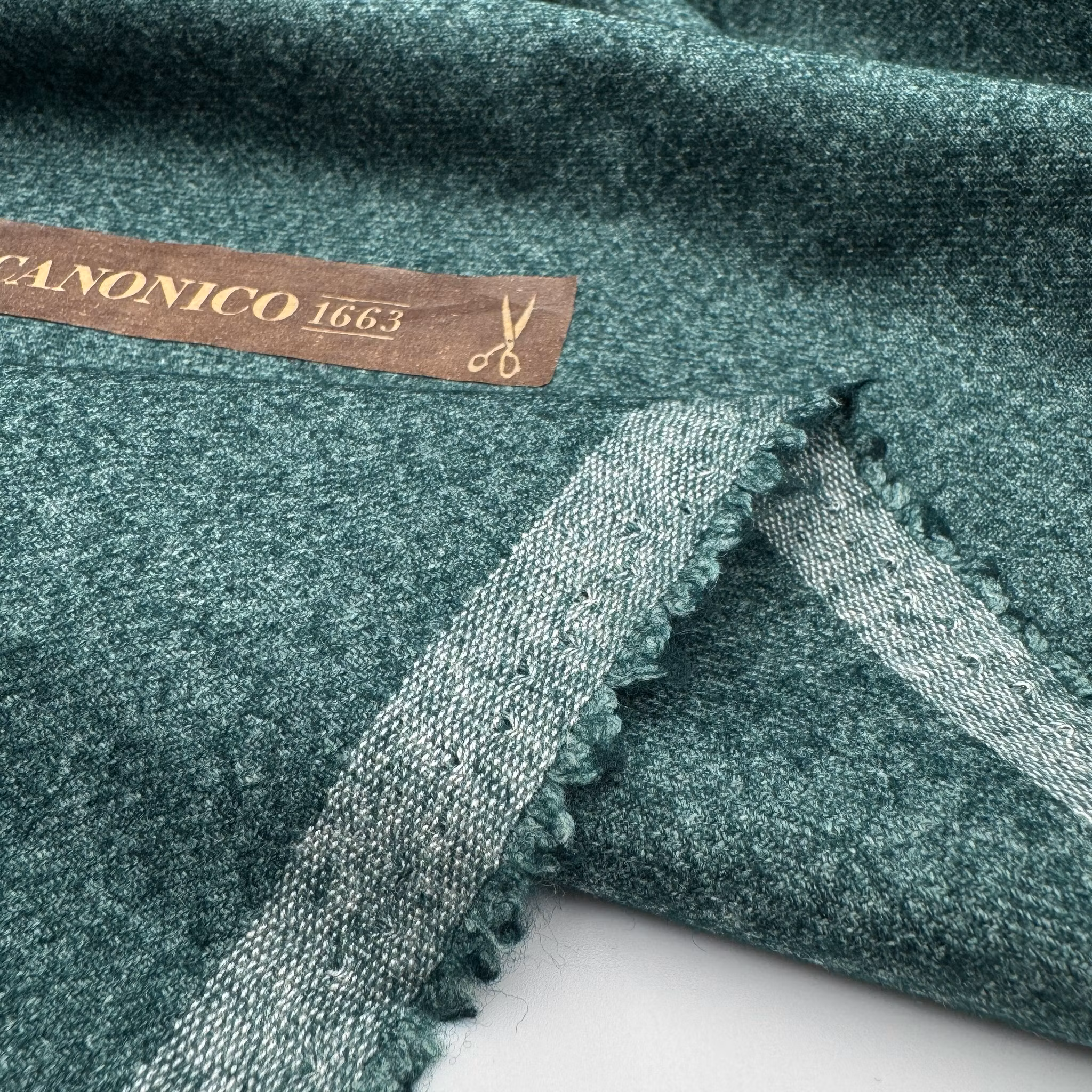 Ullflanell (ull/bom/siden) grön Vitale B. C.