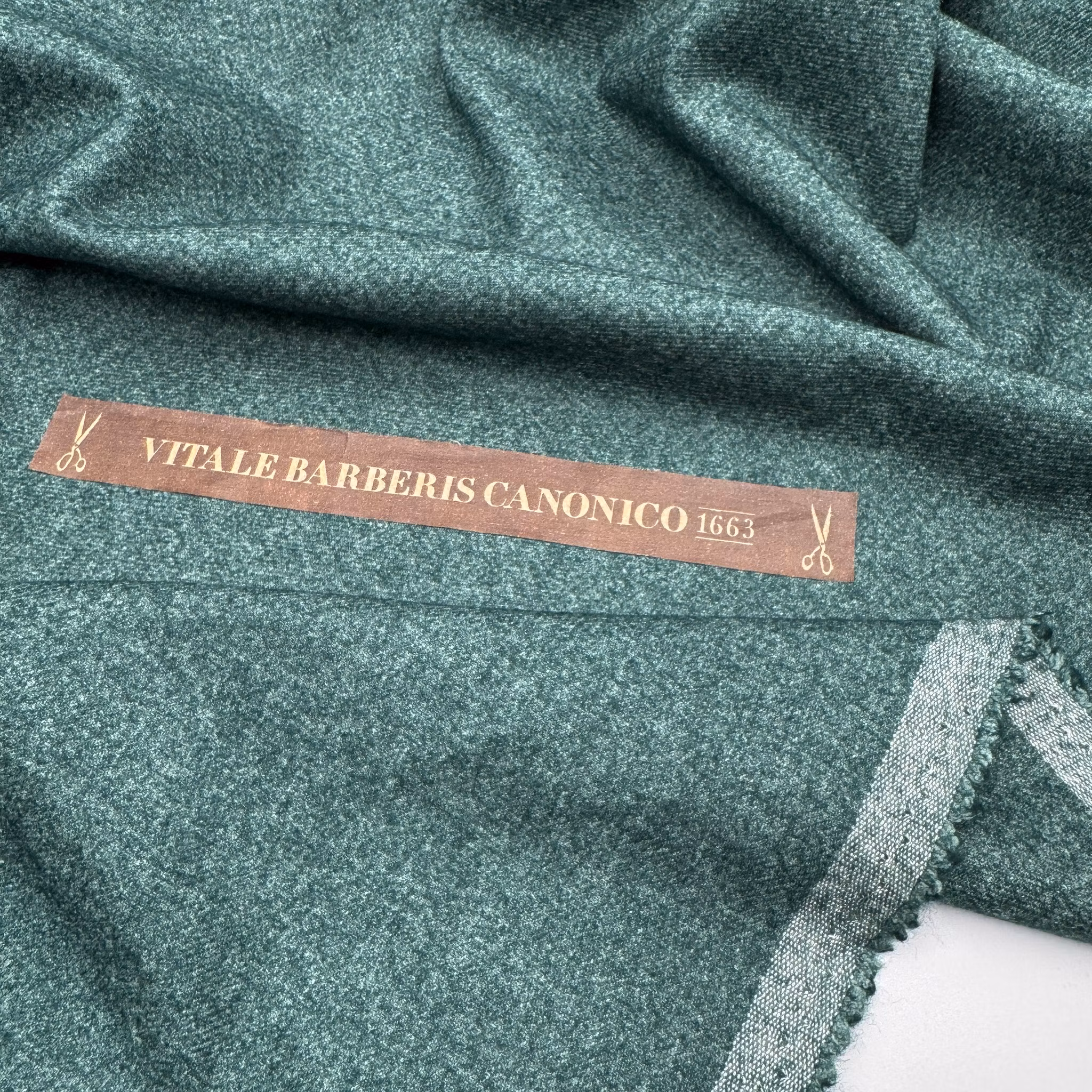 Ullflanell (ull/bom/siden) grön Vitale B. C.