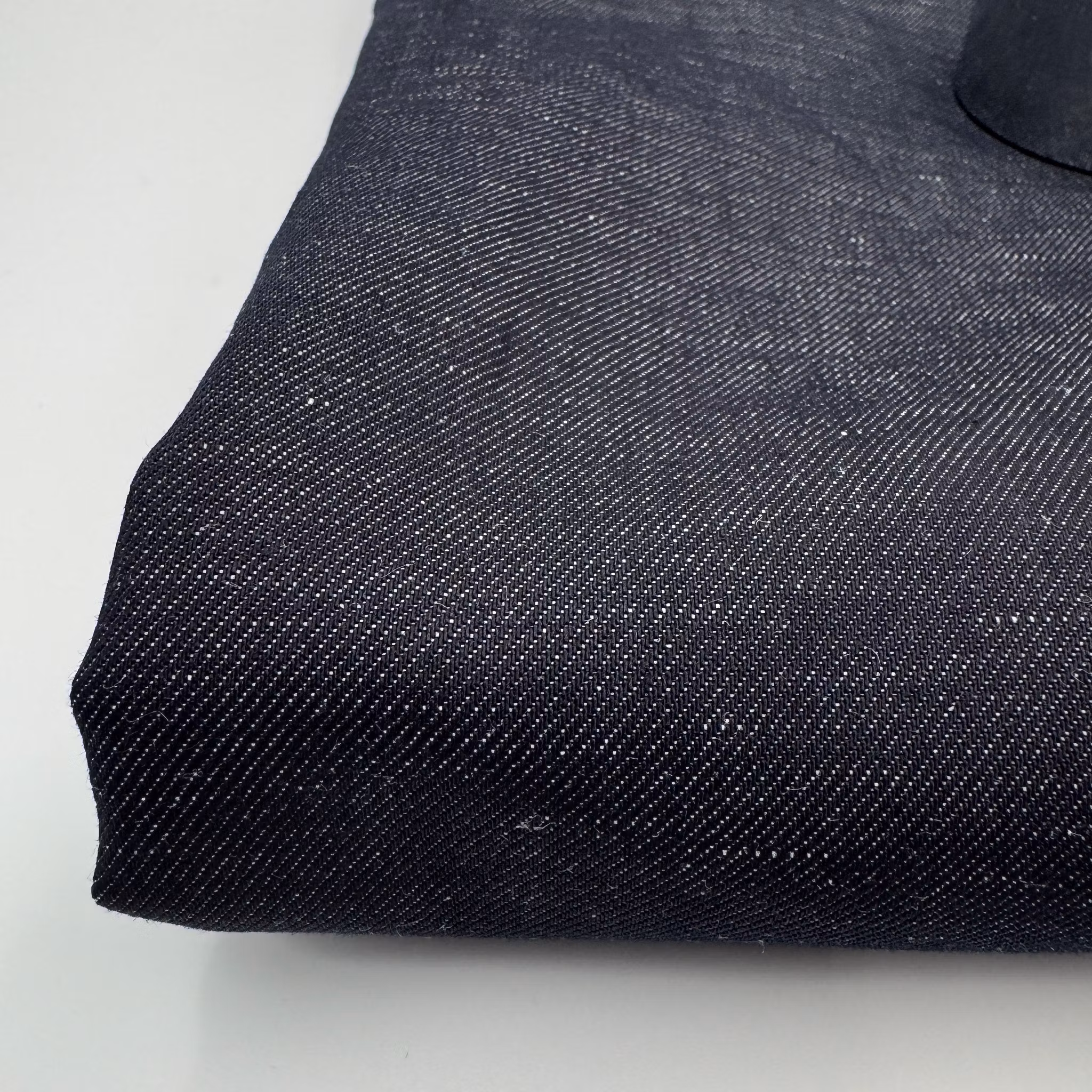 Bomull/lin denim mörkblå