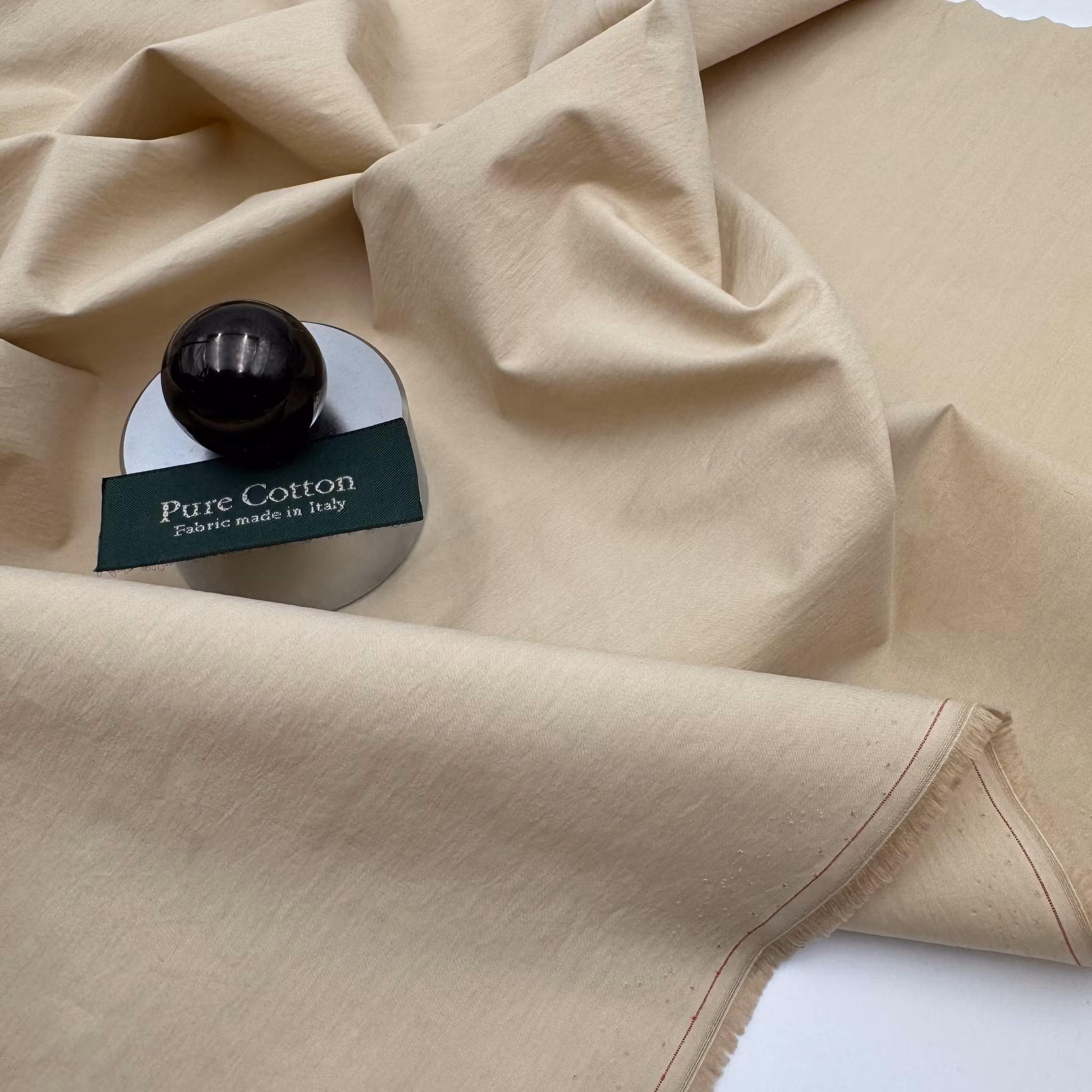 Bomullspoplin ljusbeige