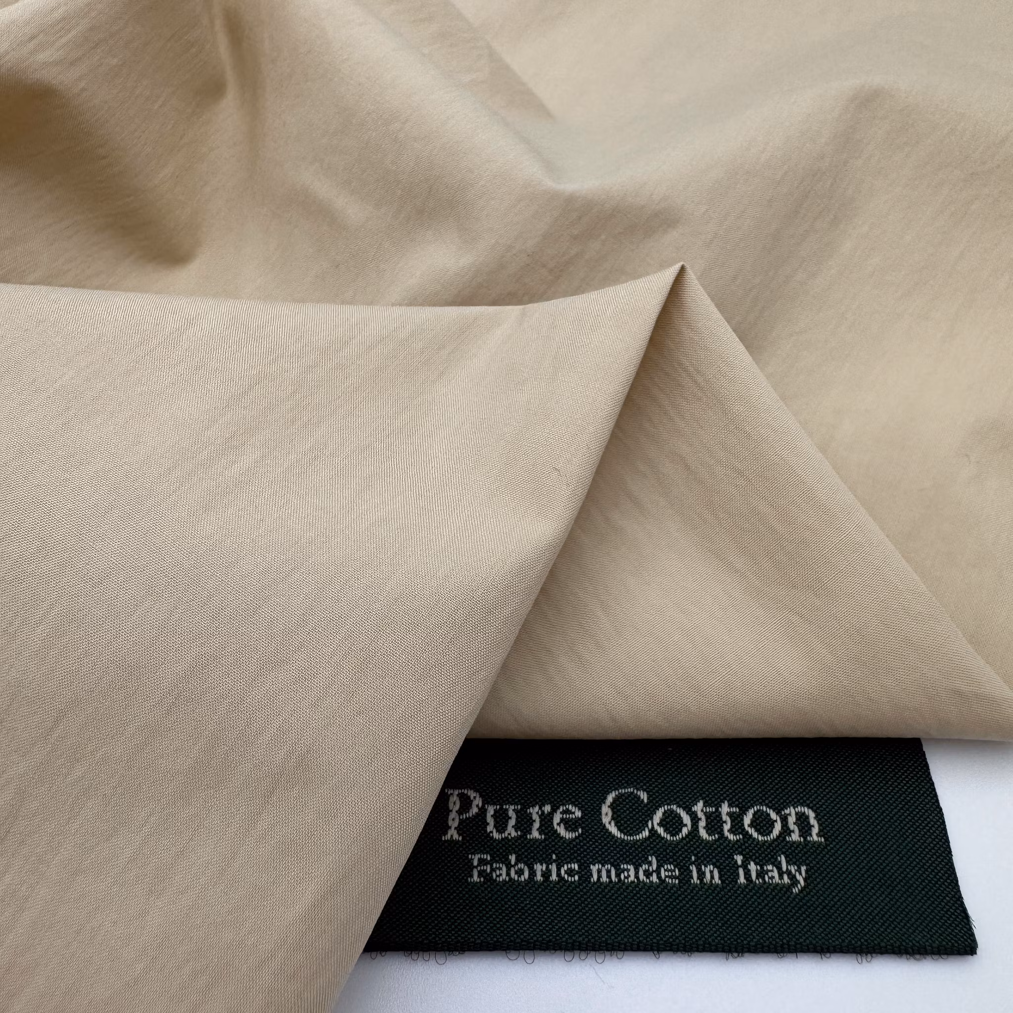 Bomullspoplin ljusbeige