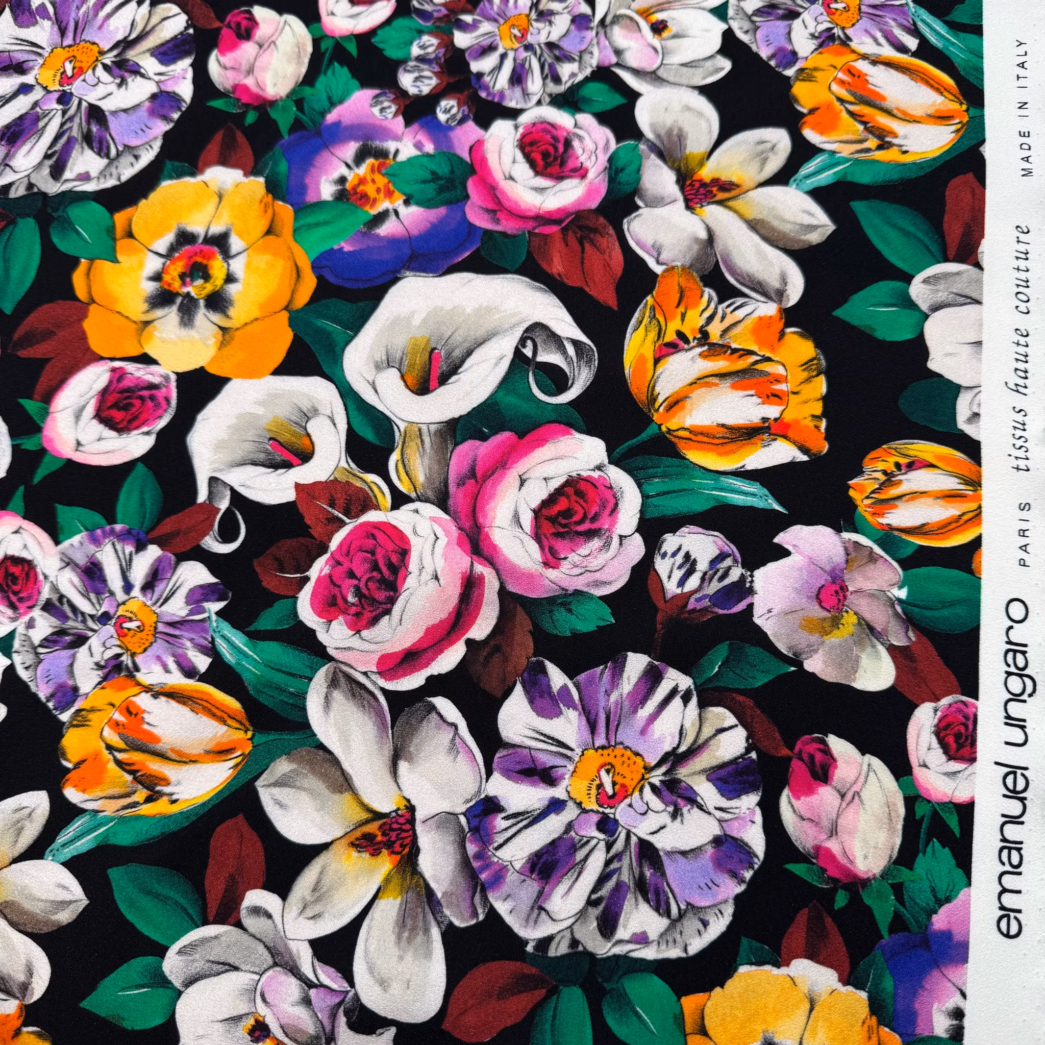 Viskoscrêpe svart Ungar*