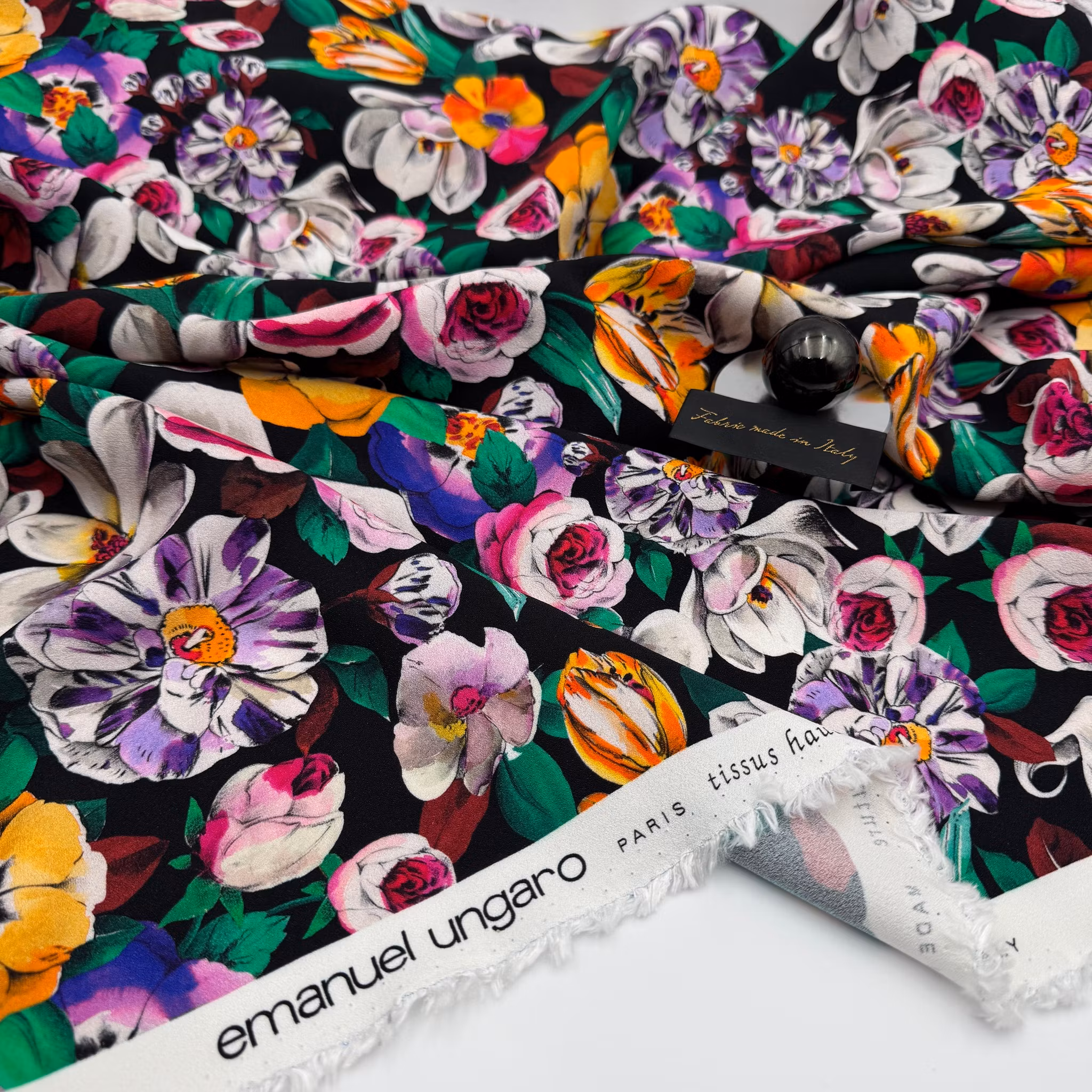 Viskoscrêpe svart Ungar*