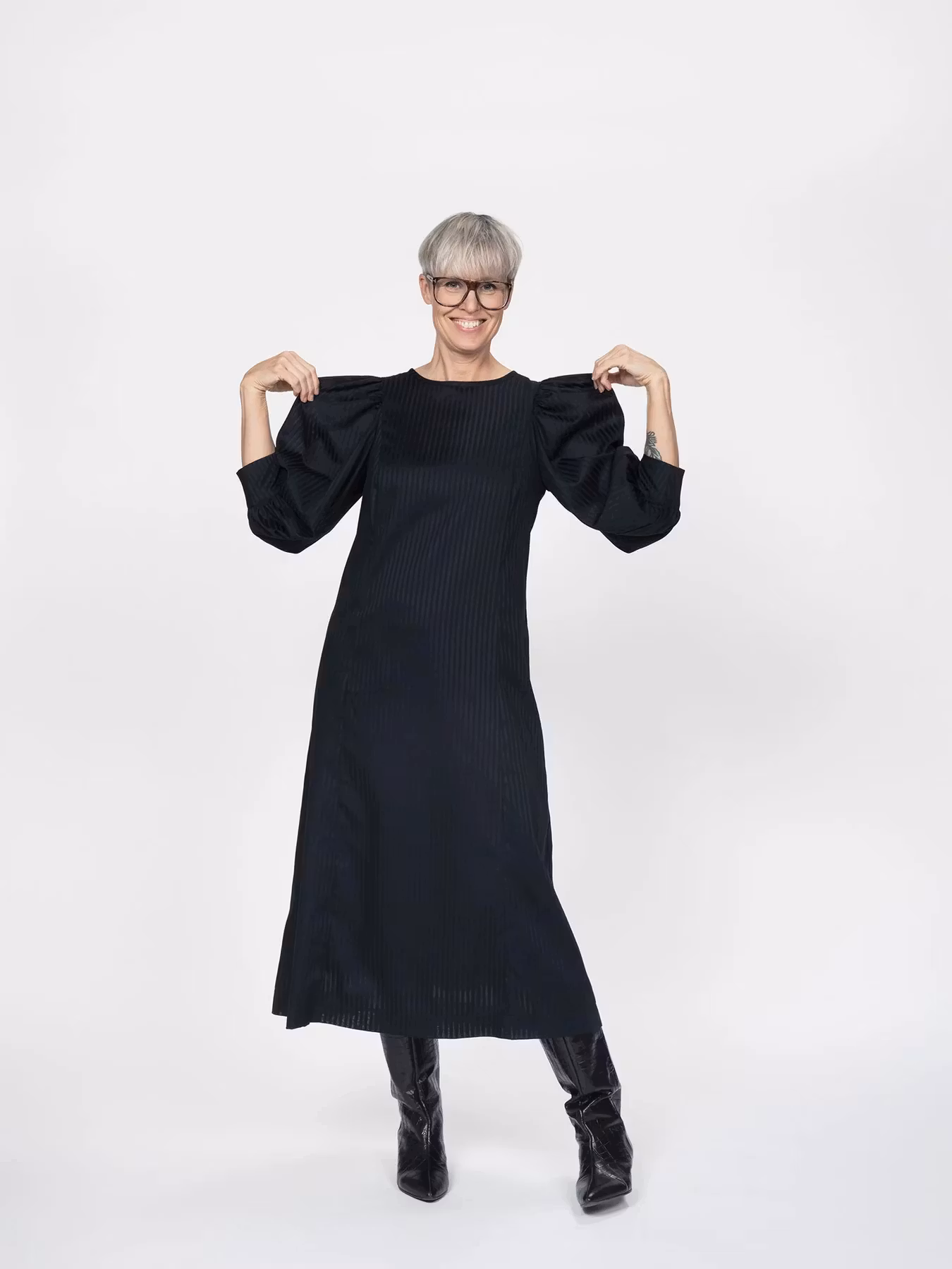 Flutter sleeve dress XS-3XL