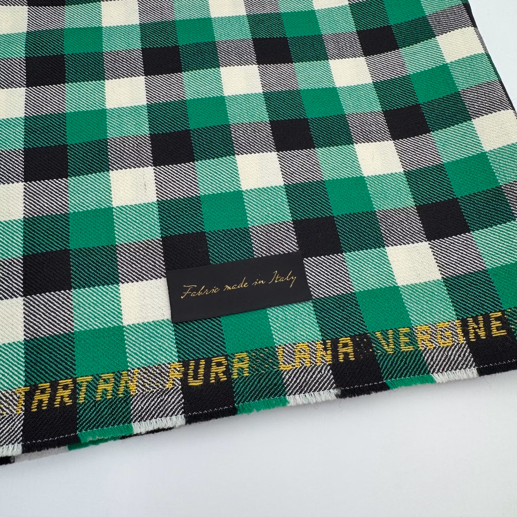 Ullruta svart/vit/grön