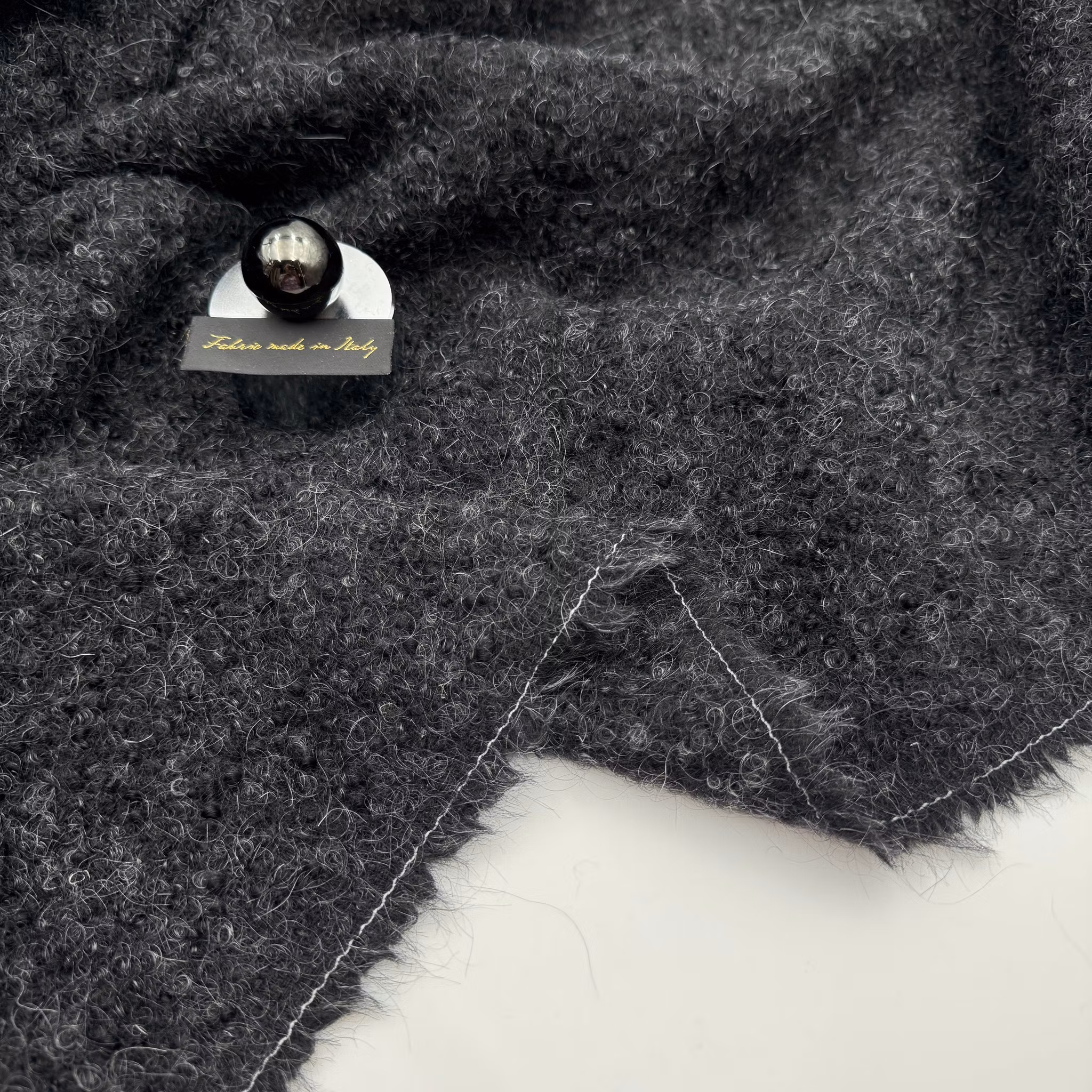Mohair bouclé grafit Valentin*