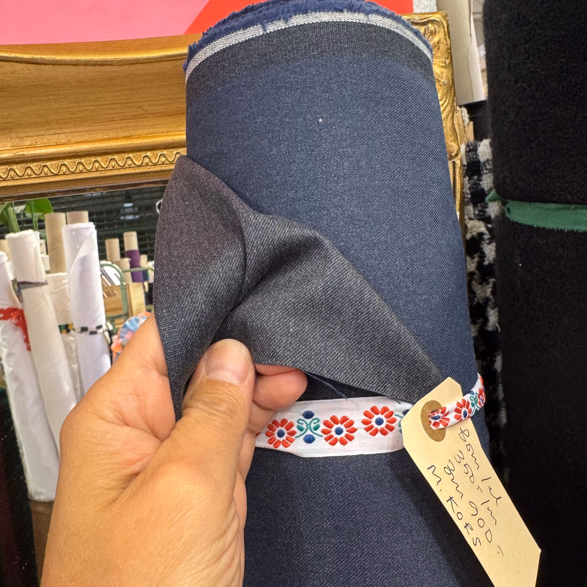 Bom/elastan denim blågrå M. K***