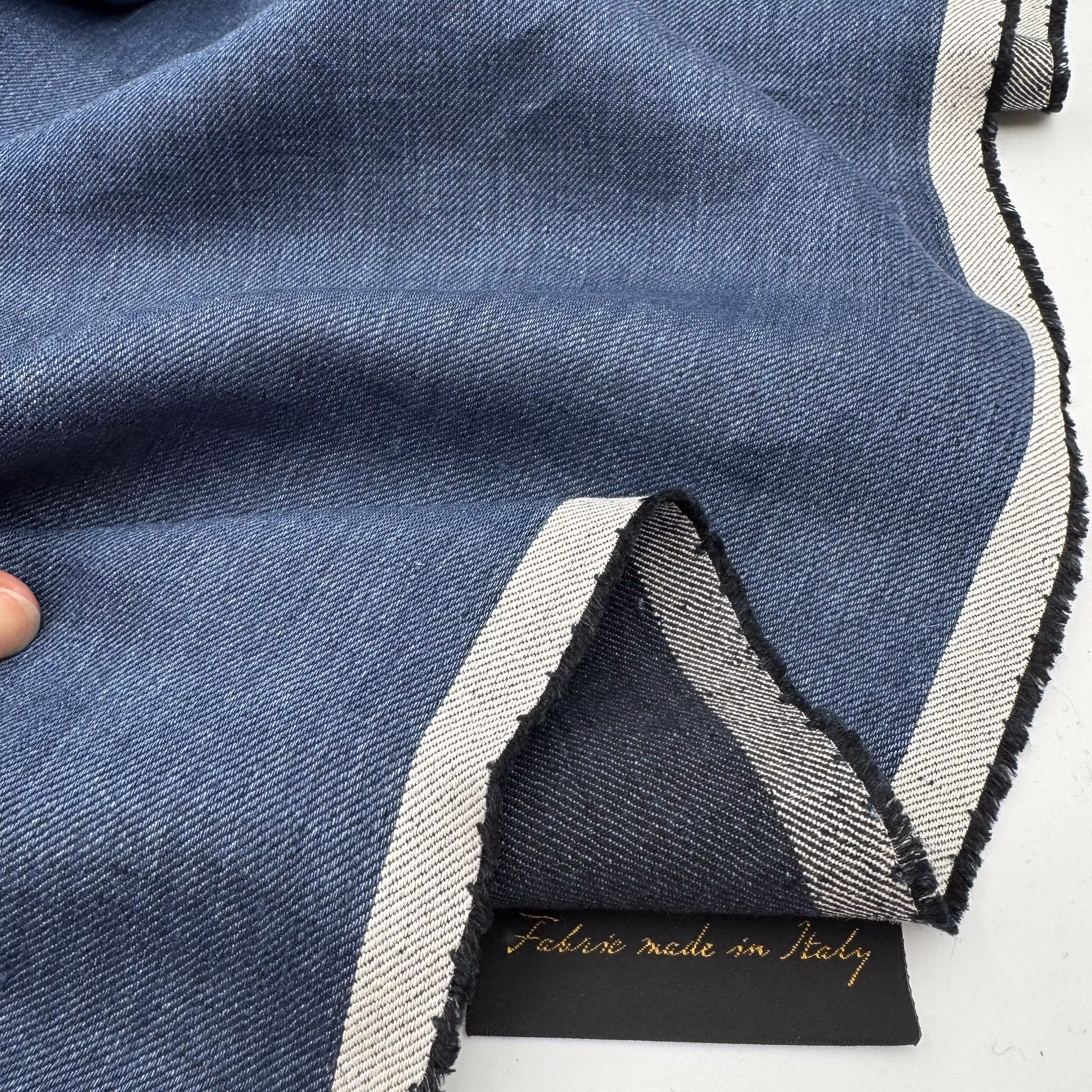 Linnedenim jeansblå