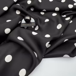 Viskosfoder svart/vit prick