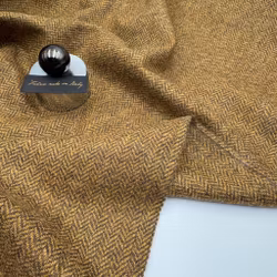 Ulltweed fiskben brun/senap