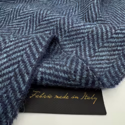 Ulltweed fiskben blå