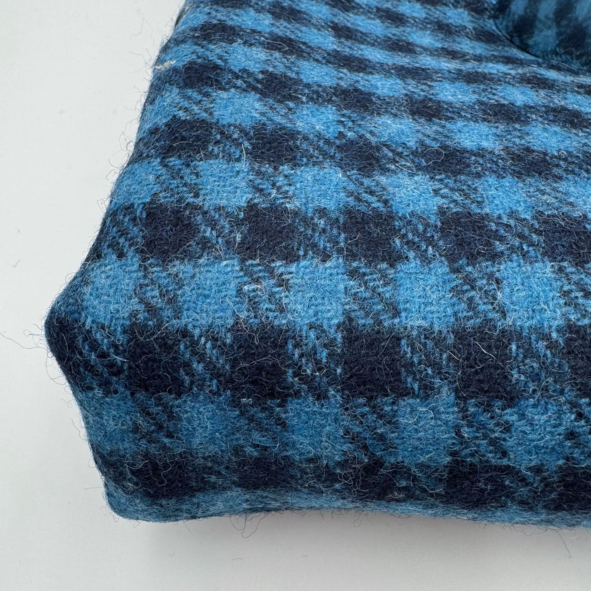 Ulltweed rutig blå/turkos