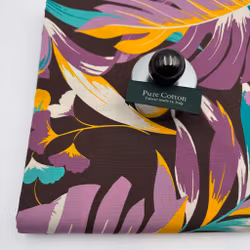 Skjortbomull monstera brun