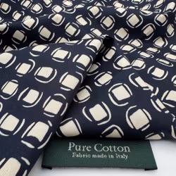 Skjortbomull marin/äggskal Max M.