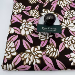 Skjortbomull brun/rosa