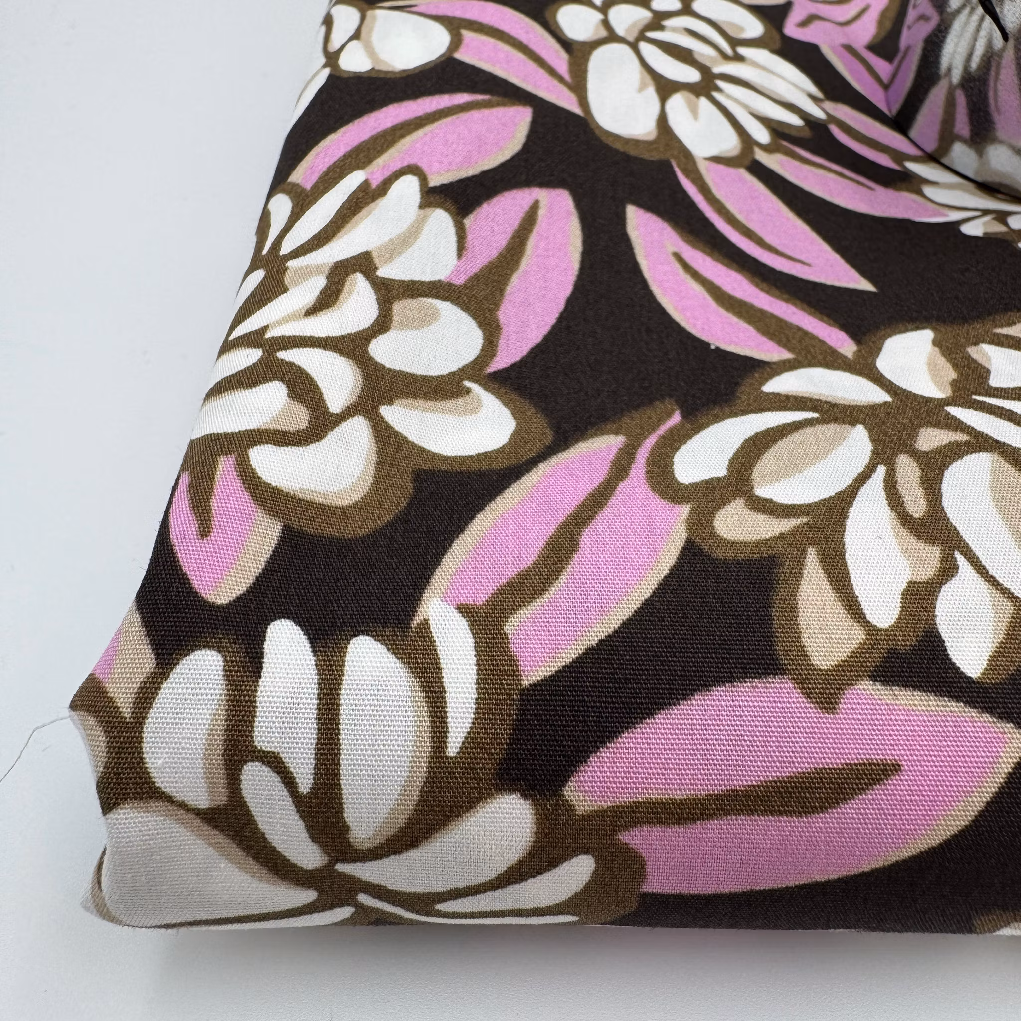 Skjortbomull brun/rosa