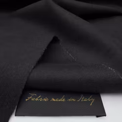 Ull/elastan borstad svart Riccer*