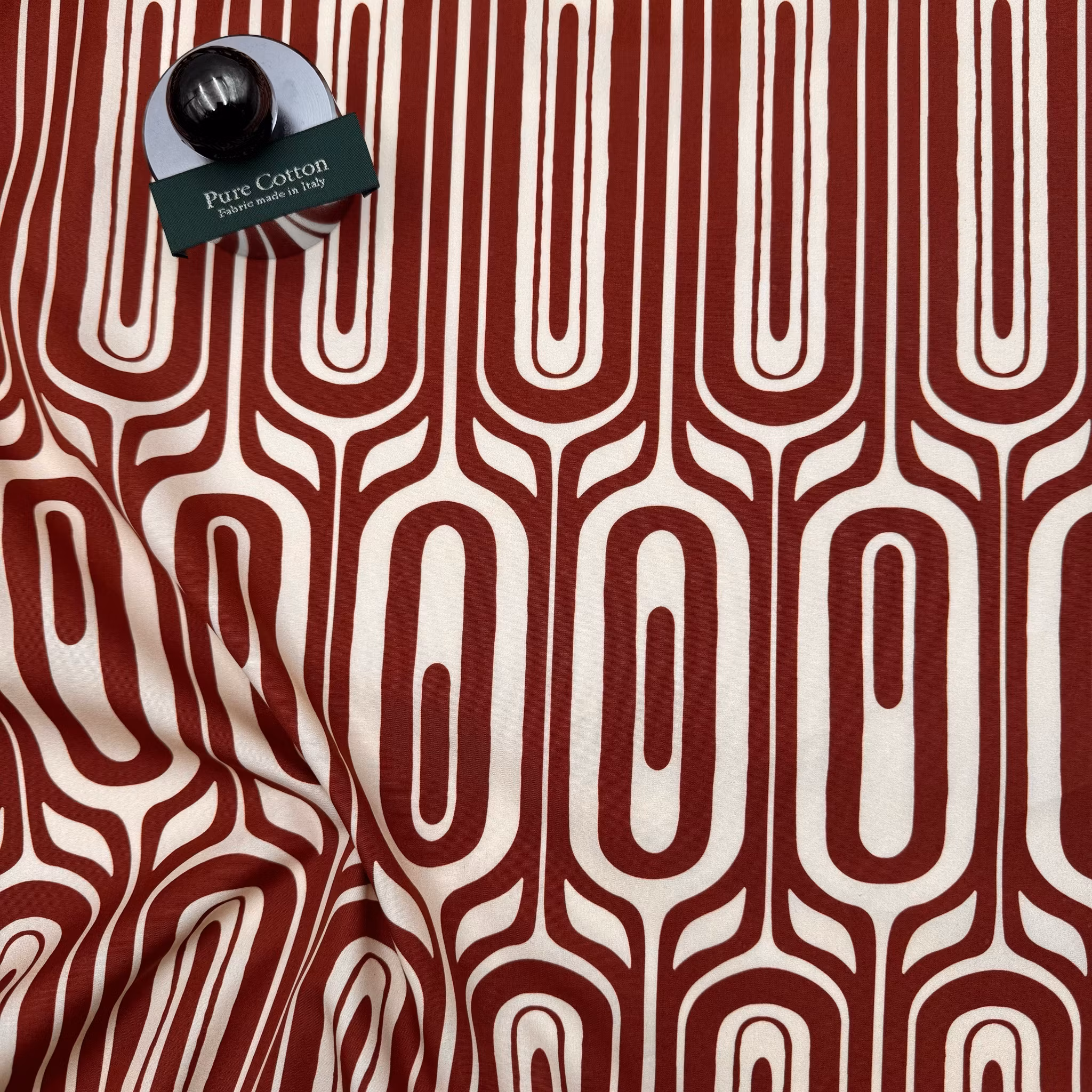 Skjortbomull rost/ljusbeige Max M.