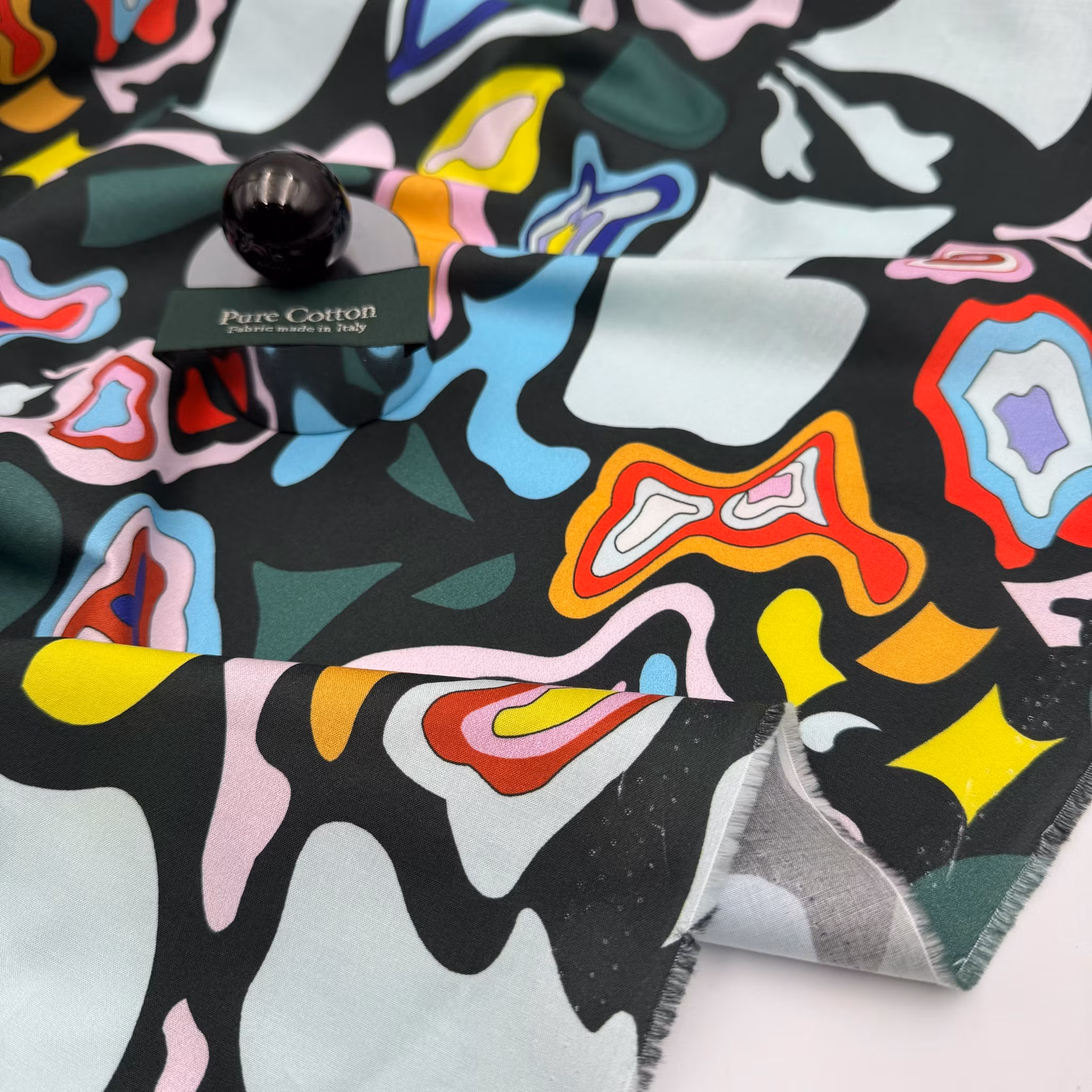 Skjortbomull grön Picasso