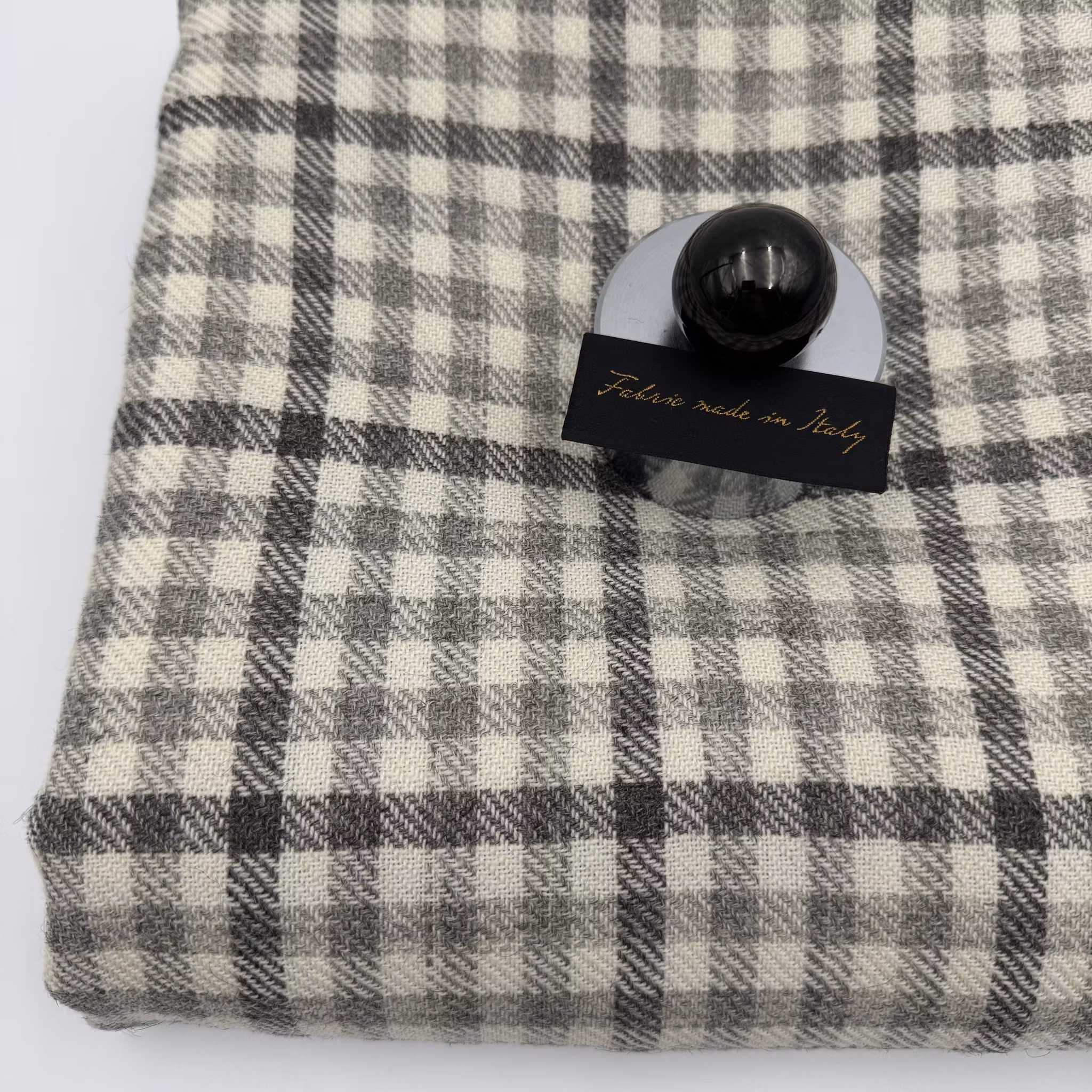 Ulltweed rutig ljusgrå/grå